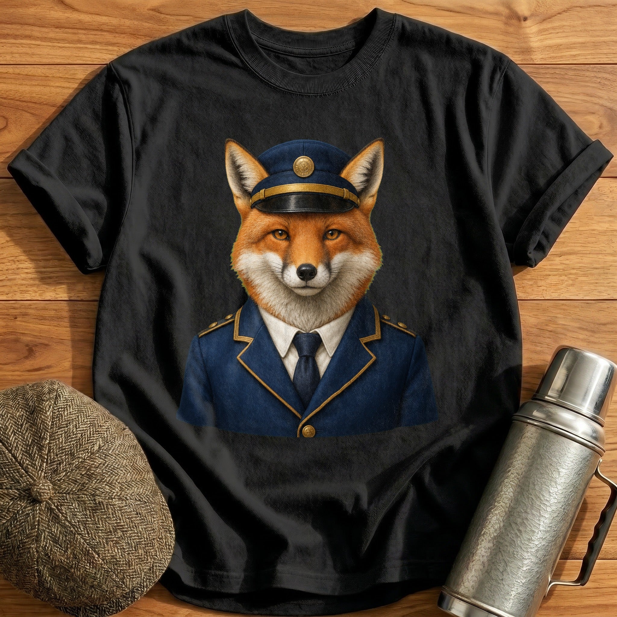 Red Fox Stationmaster T-Shirt - Black
