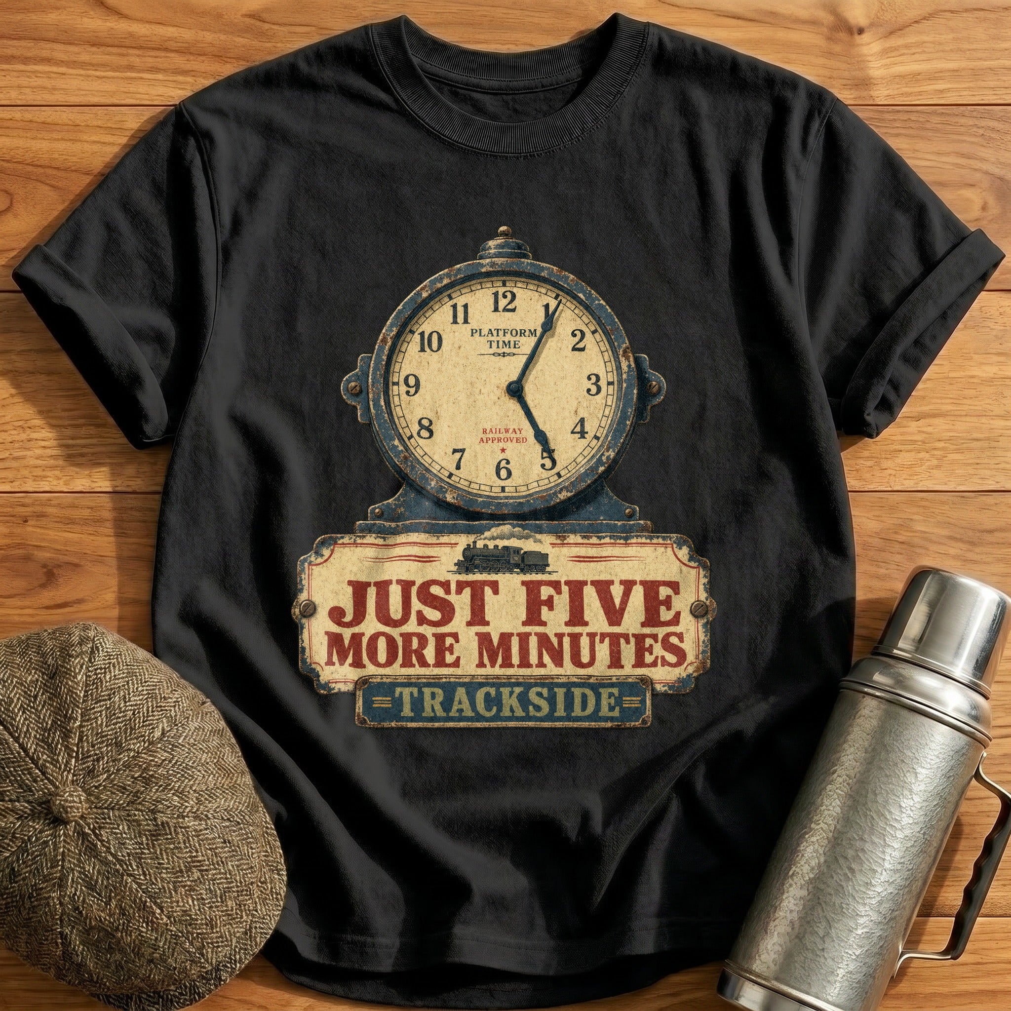 Just Five More Minutes T-Shirt - Black