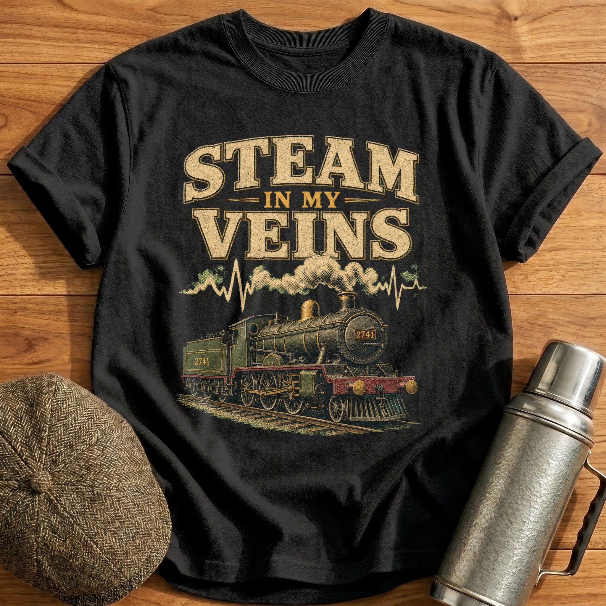 Steam in my Veins T-Shirt - Black