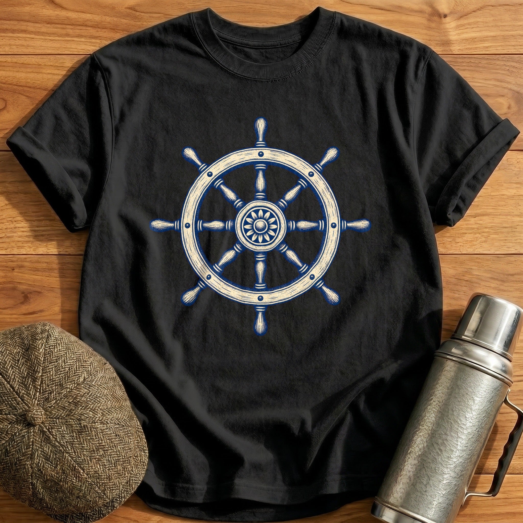Driving Wheel T-Shirt - Black