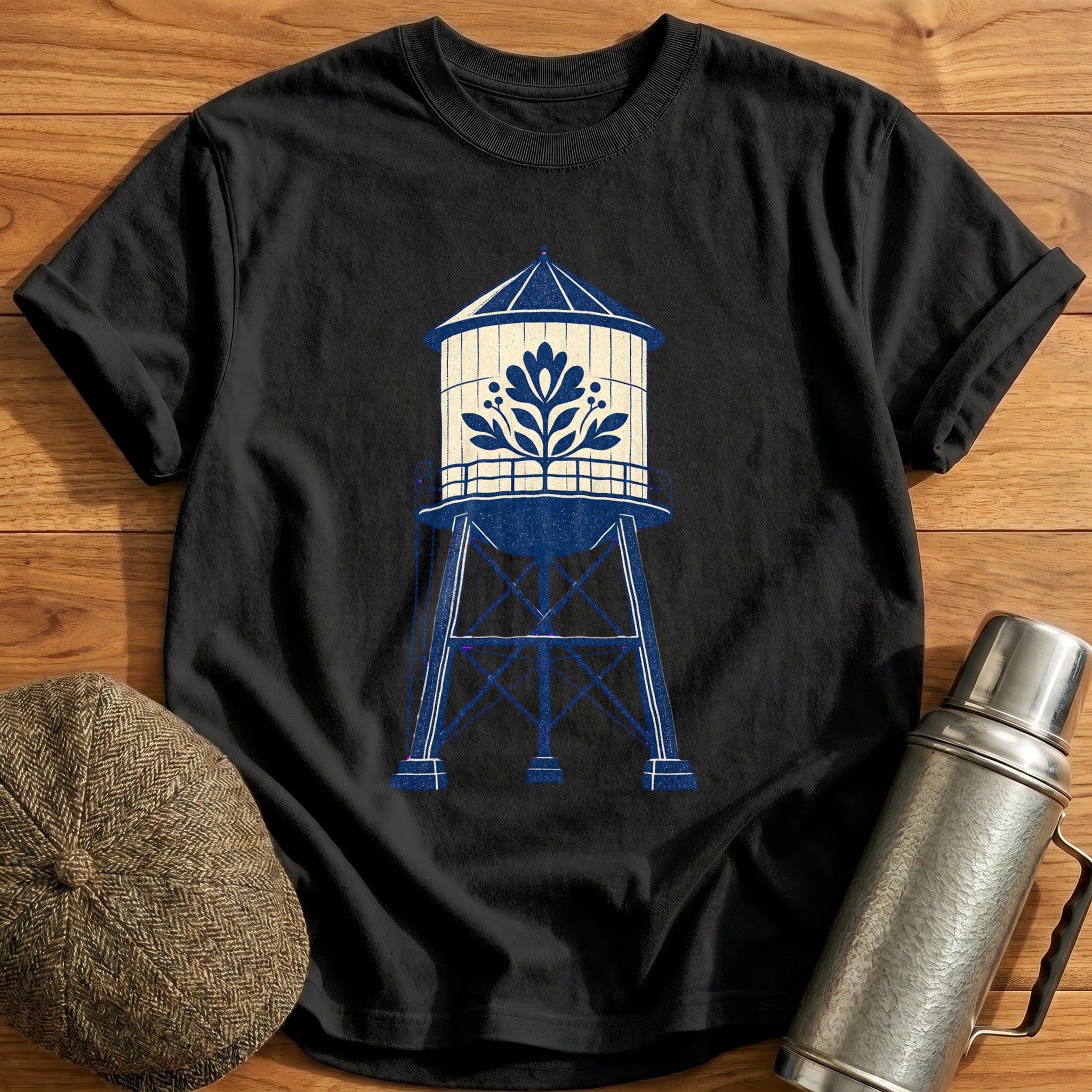 Water Tower T-Shirt - Black