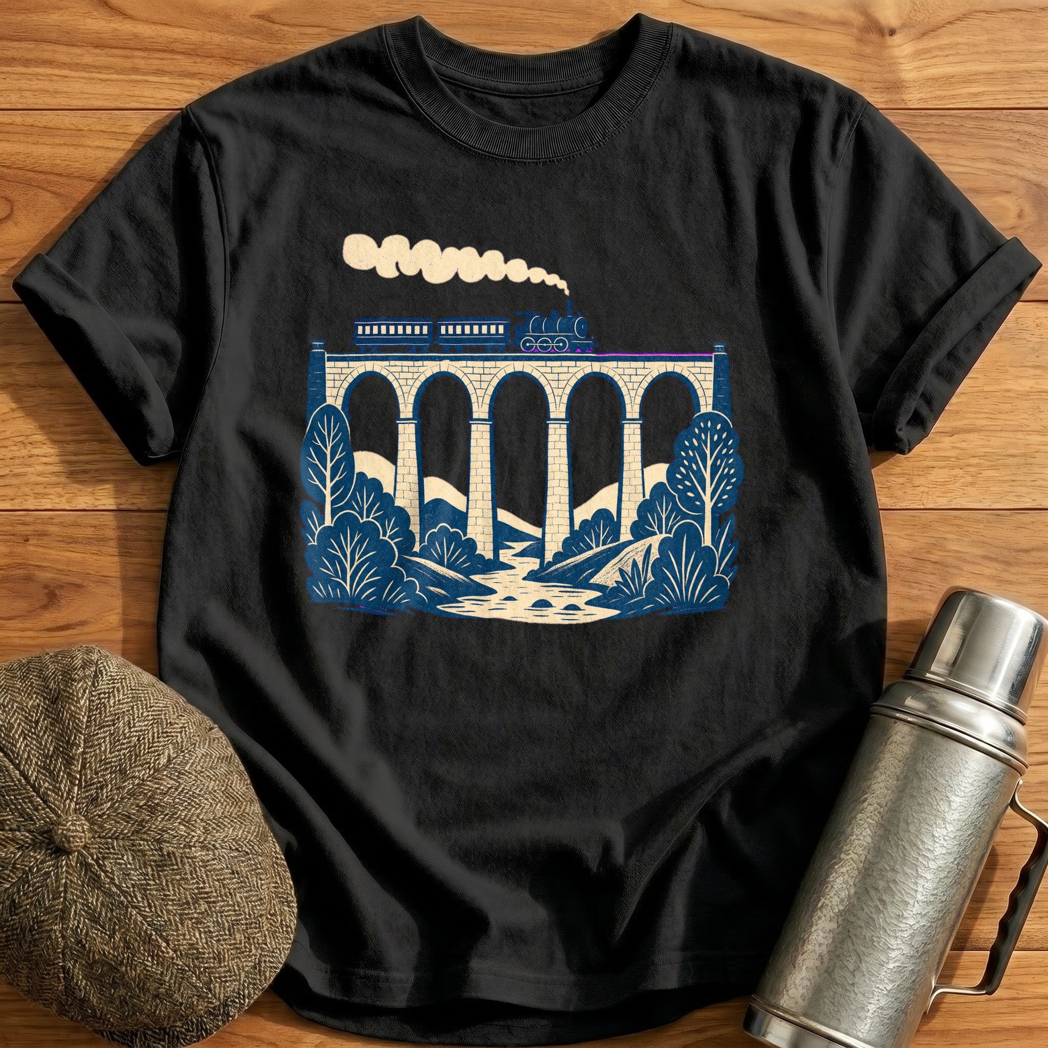 Railway Viaduct T-Shirt - Black