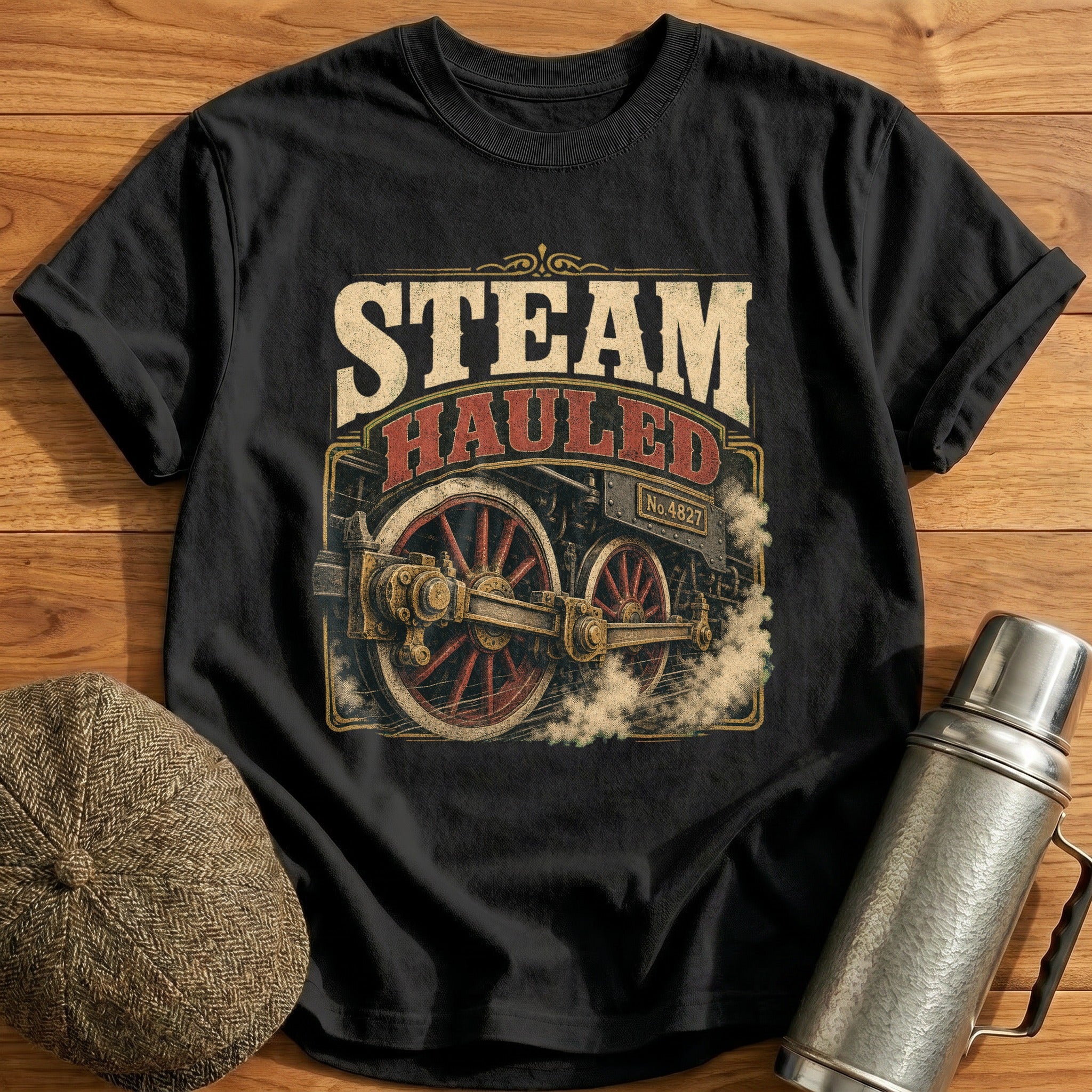 Steam Hauled T-Shirt - Black
