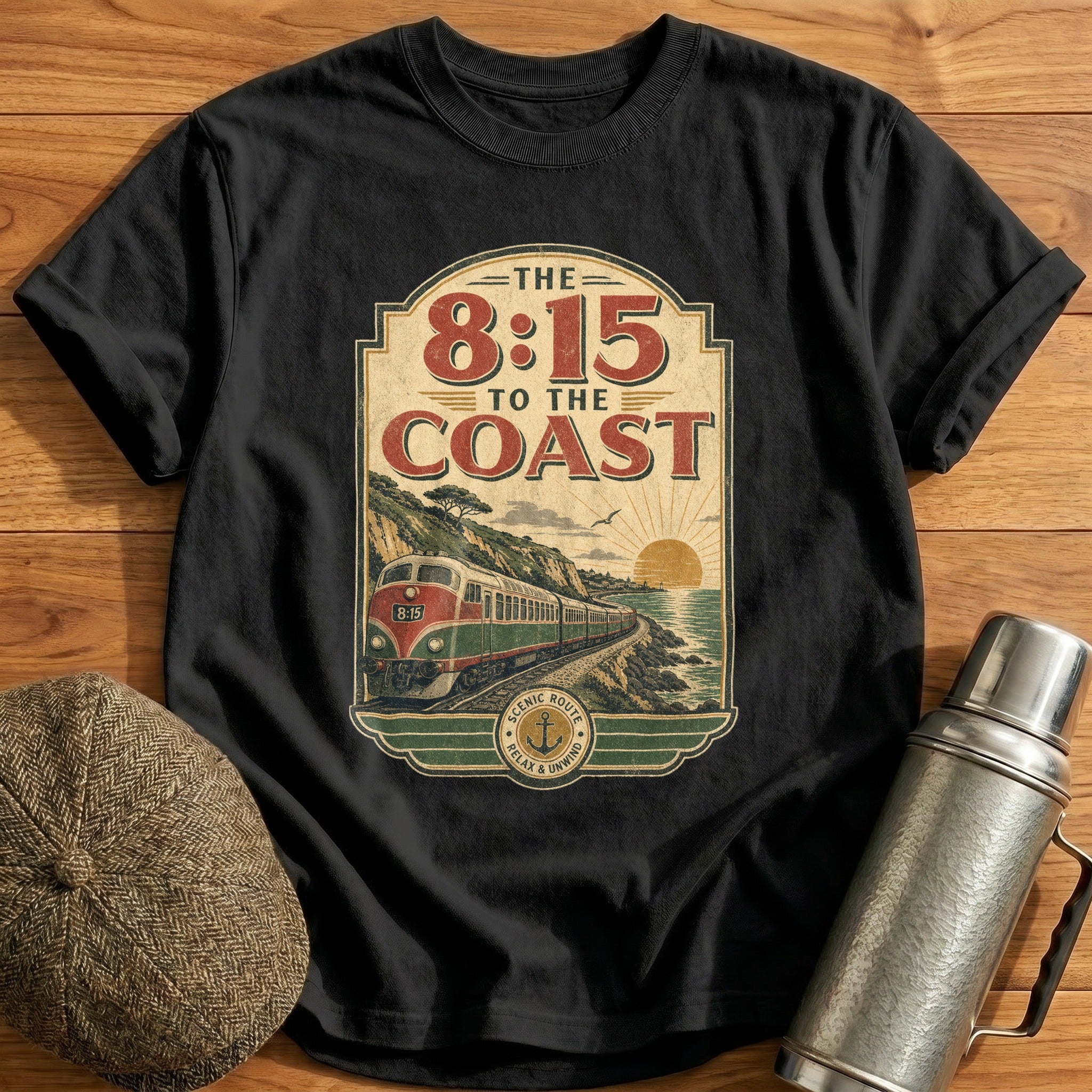 The 815 to the Coast II T-Shirt - Black