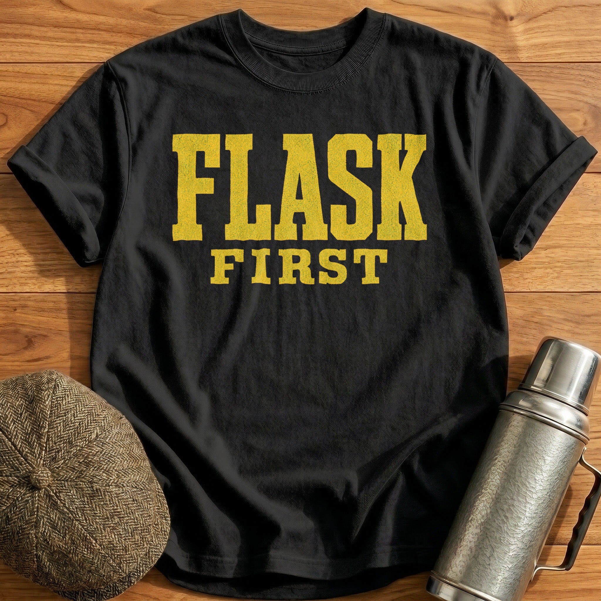 Flask First T-Shirt - Black