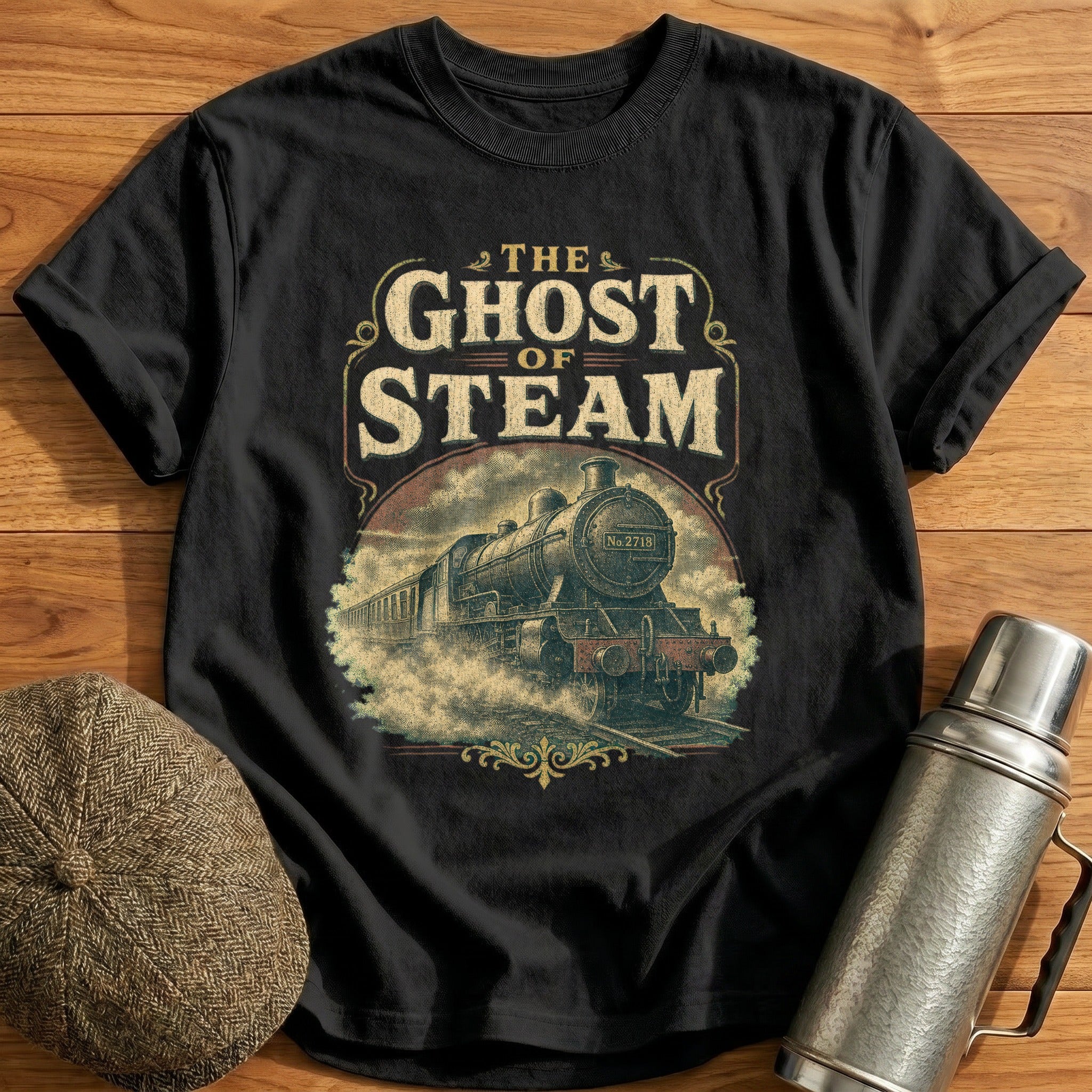 The Ghost of Steam T-Shirt - Black