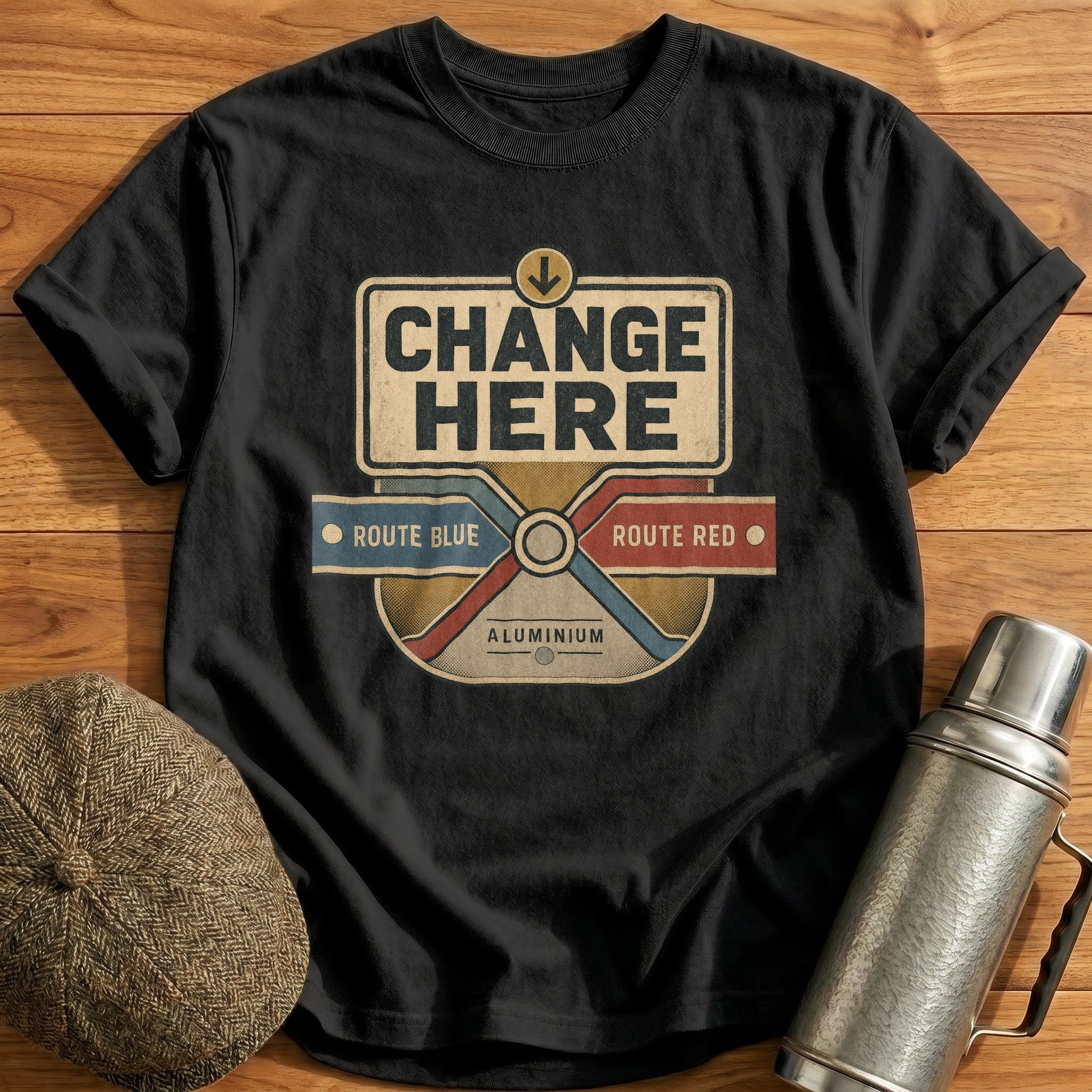 Change Here T-Shirt - Black