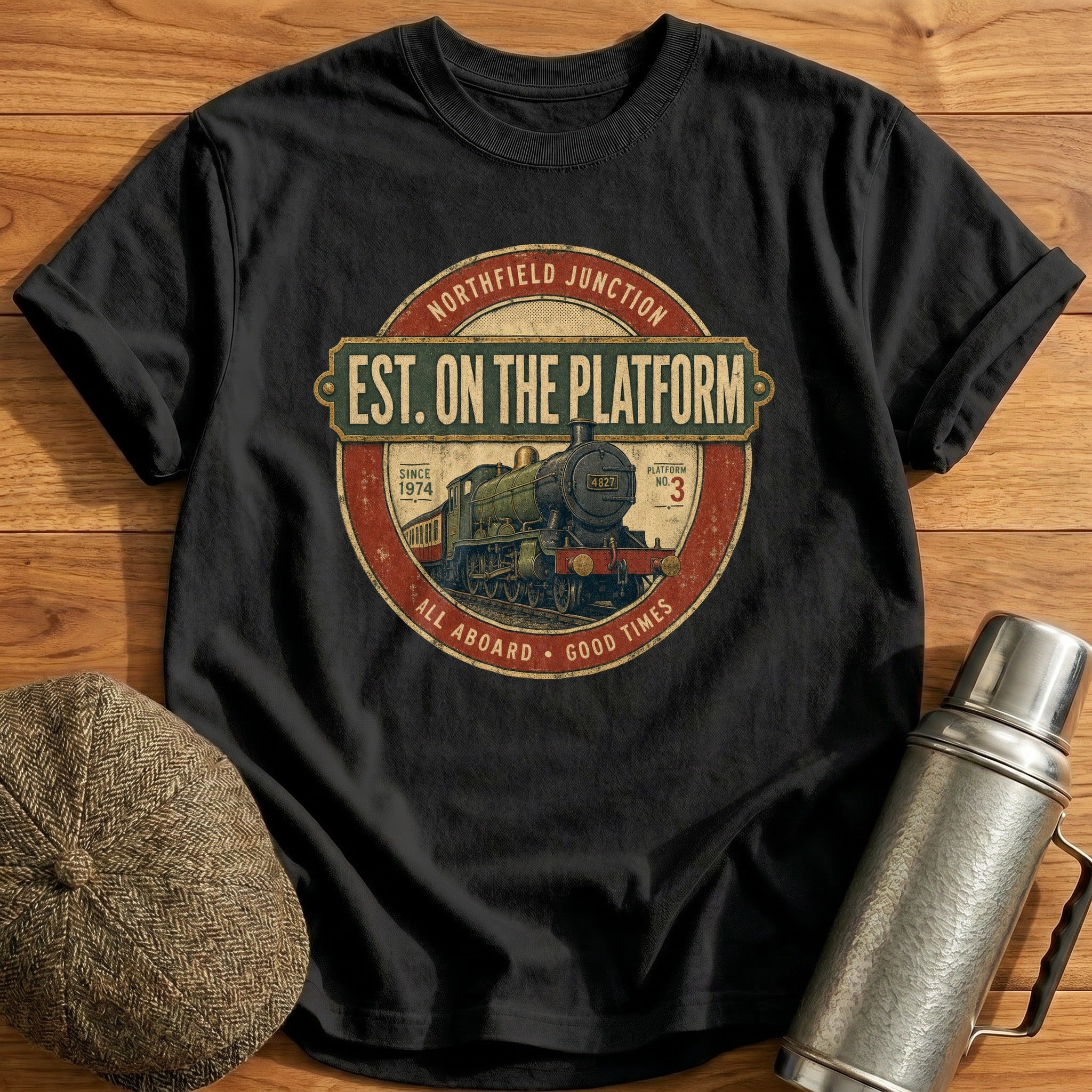 Est. on the Platform T-Shirt - Black