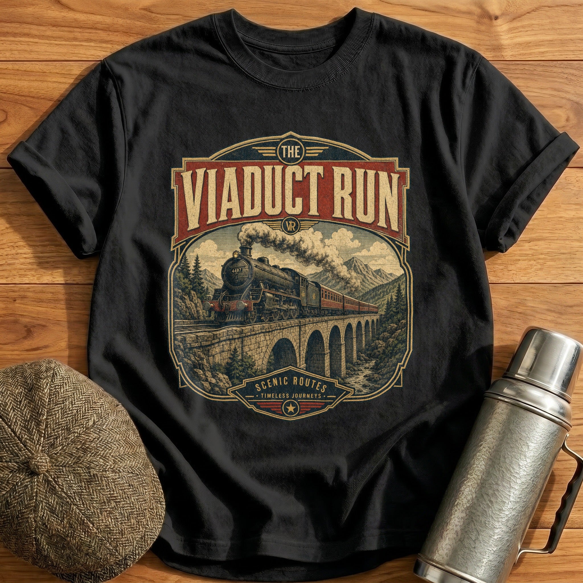 The Viaduct Run T-Shirt - Black