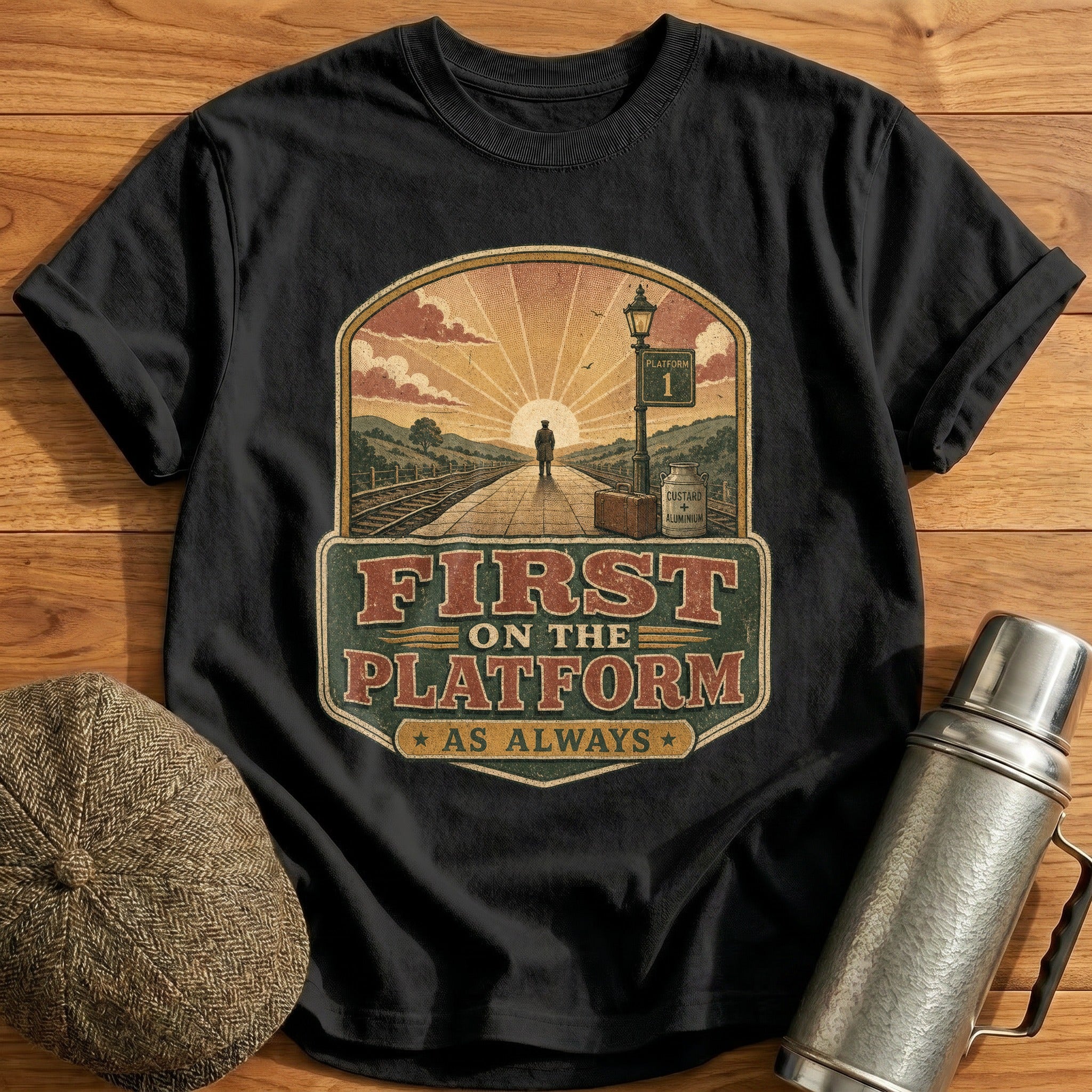 First on the Platform T-Shirt - Black