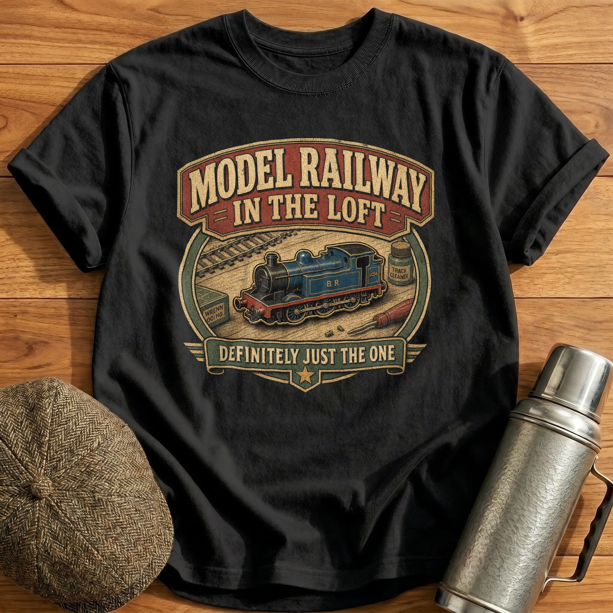 Model Railway in the Loft T-Shirt - Black
