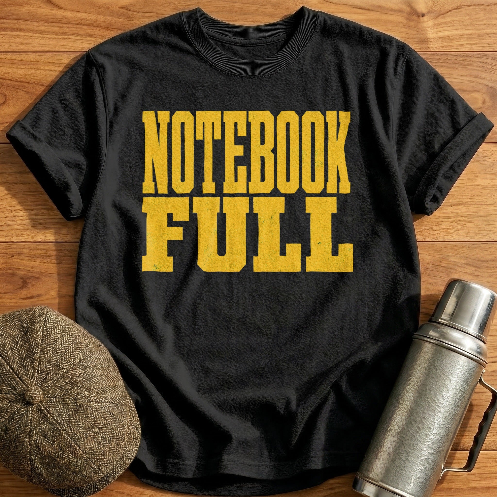Notebook Full T-Shirt - Black