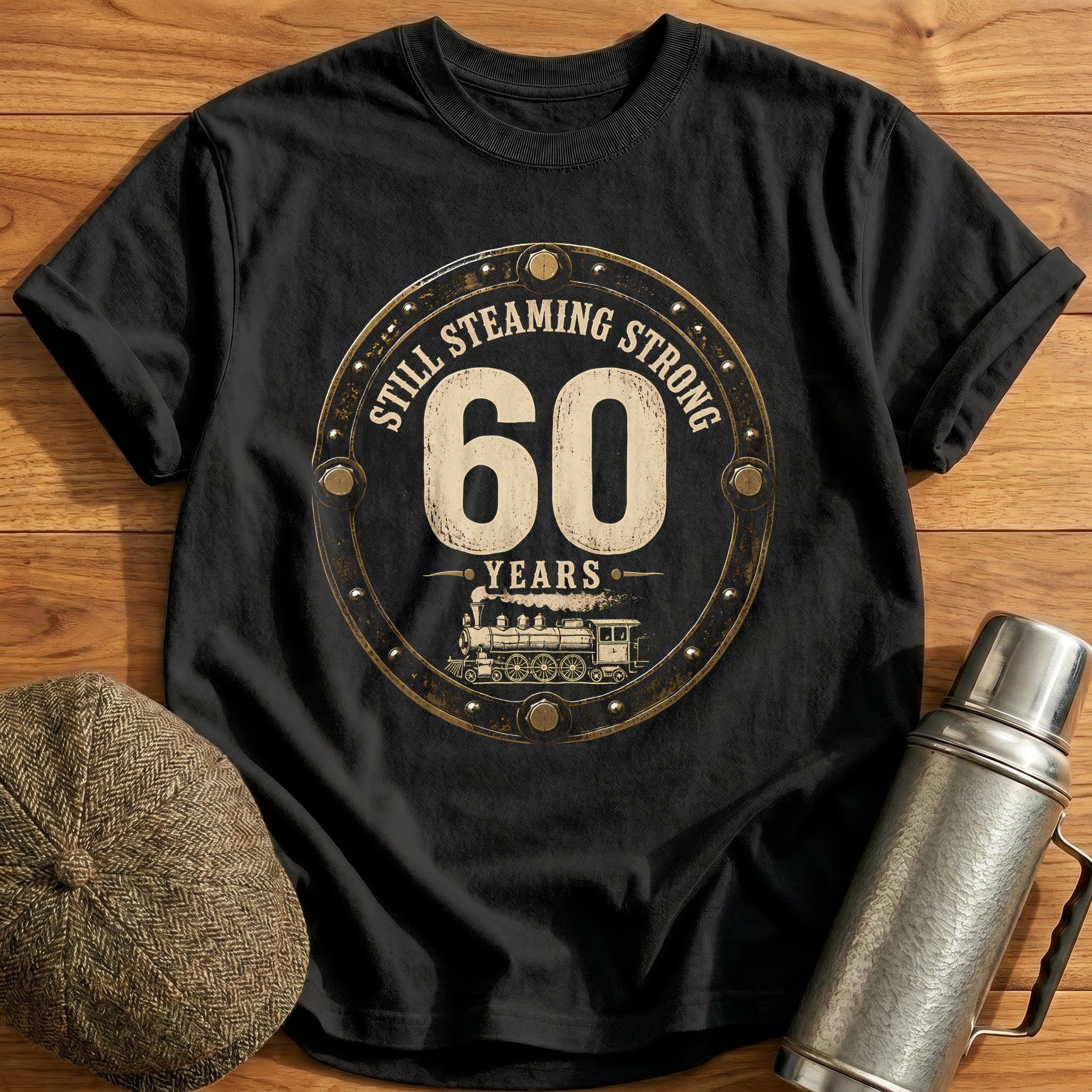 60 Still Steaming T-Shirt - Black