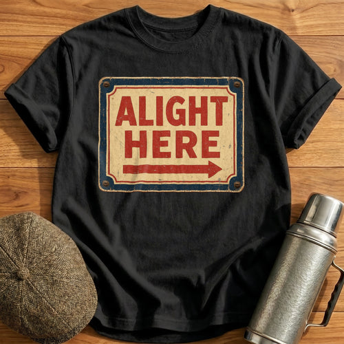 Alight Here T-Shirt - Black