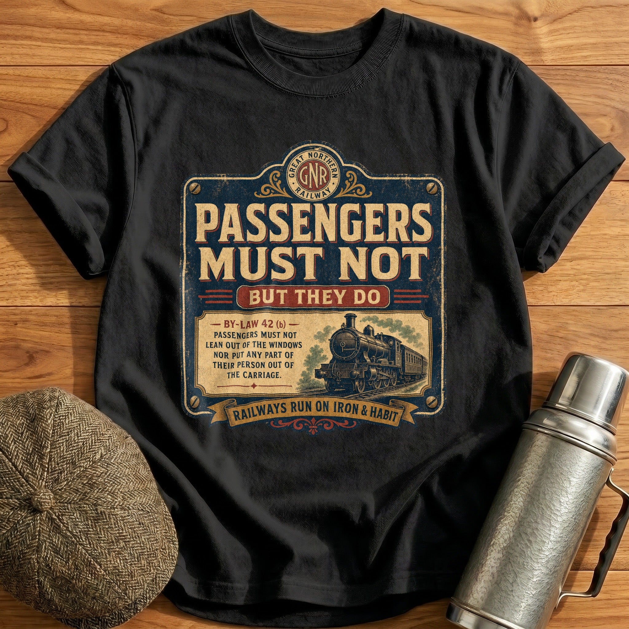 Passengers Must not T-Shirt - Black