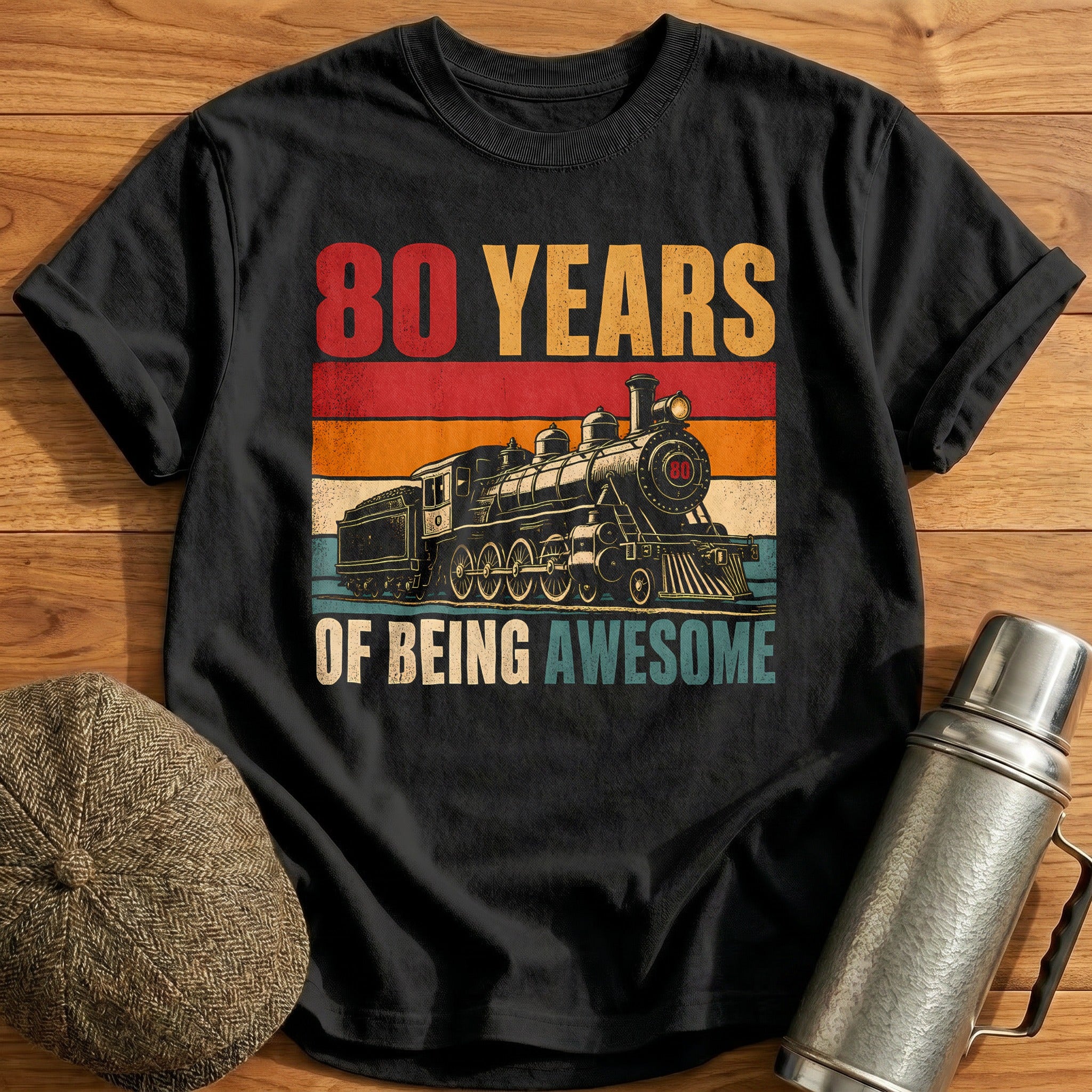 80 Being Awesome T-Shirt - Black
