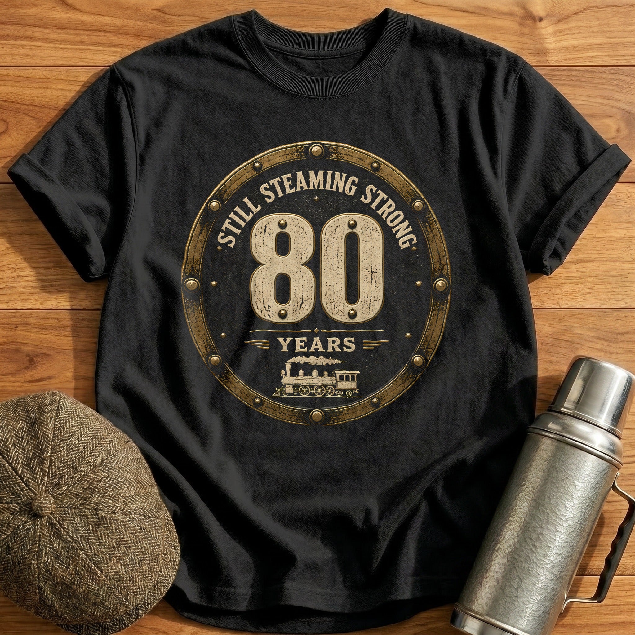 80 Still Steaming T-Shirt - Black