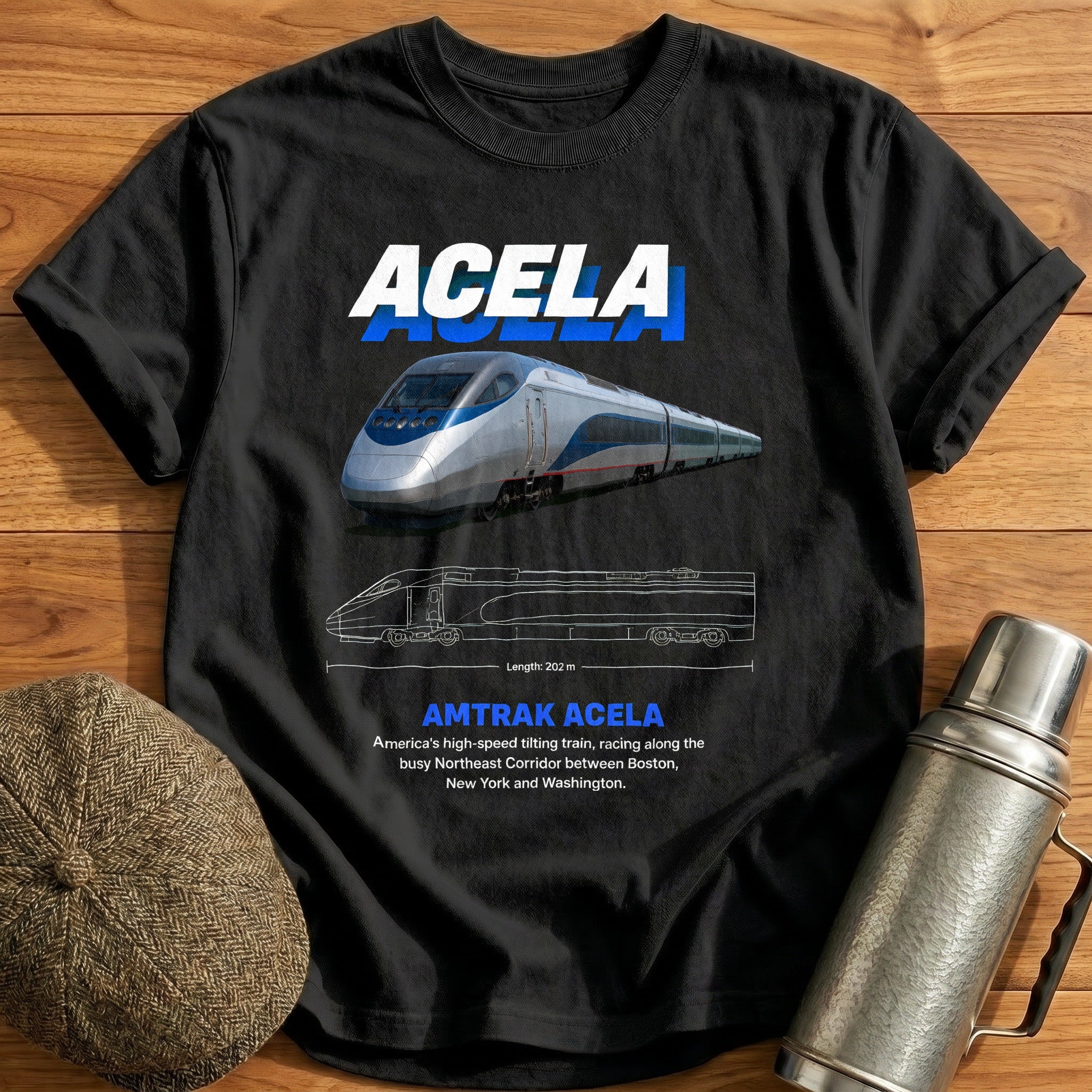 Acela 60 T-Shirt - Black