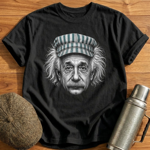 Albert Einstein Engineer Soft Teal T-Shirt - Black