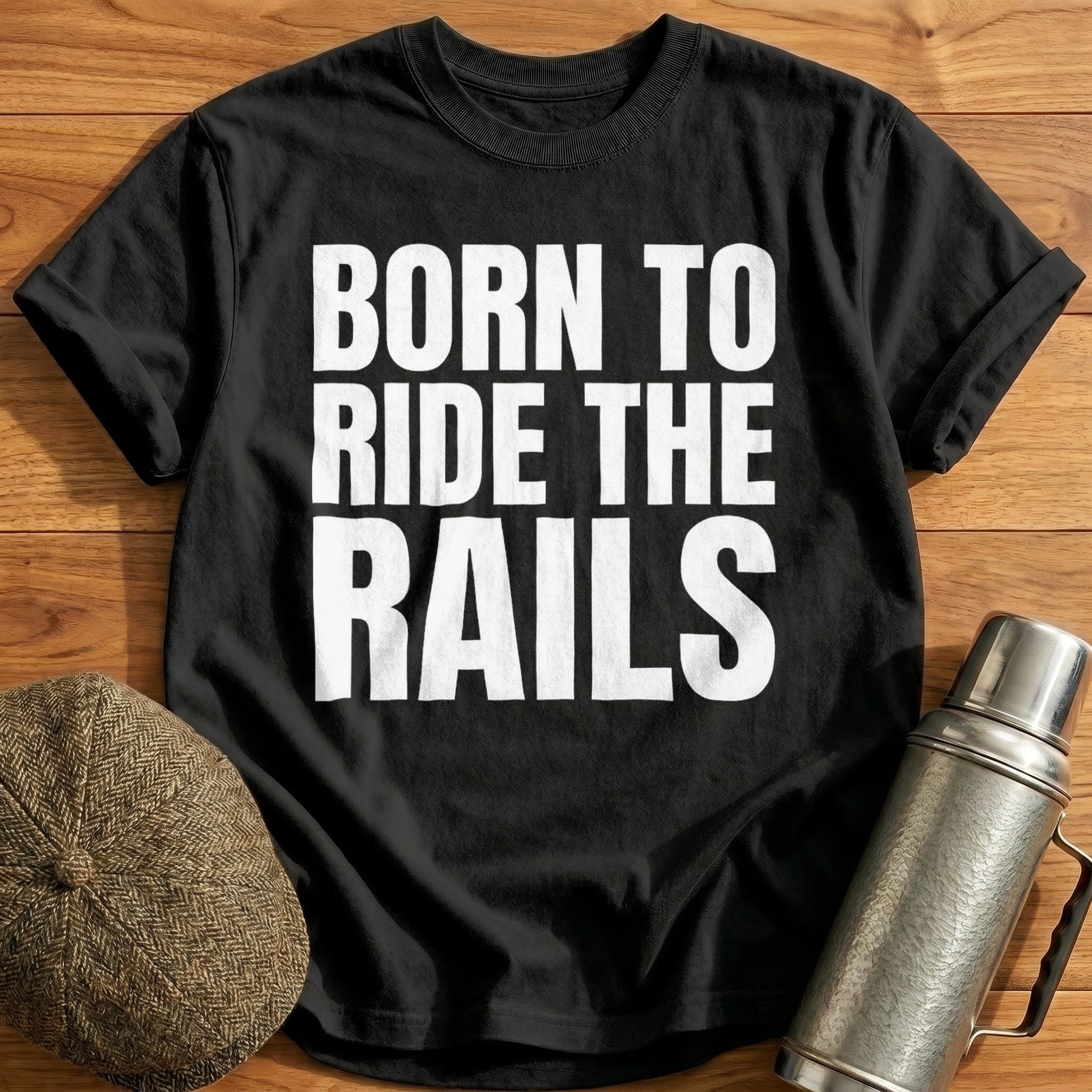 Born To Ride The Rails II T-Shirt - Black