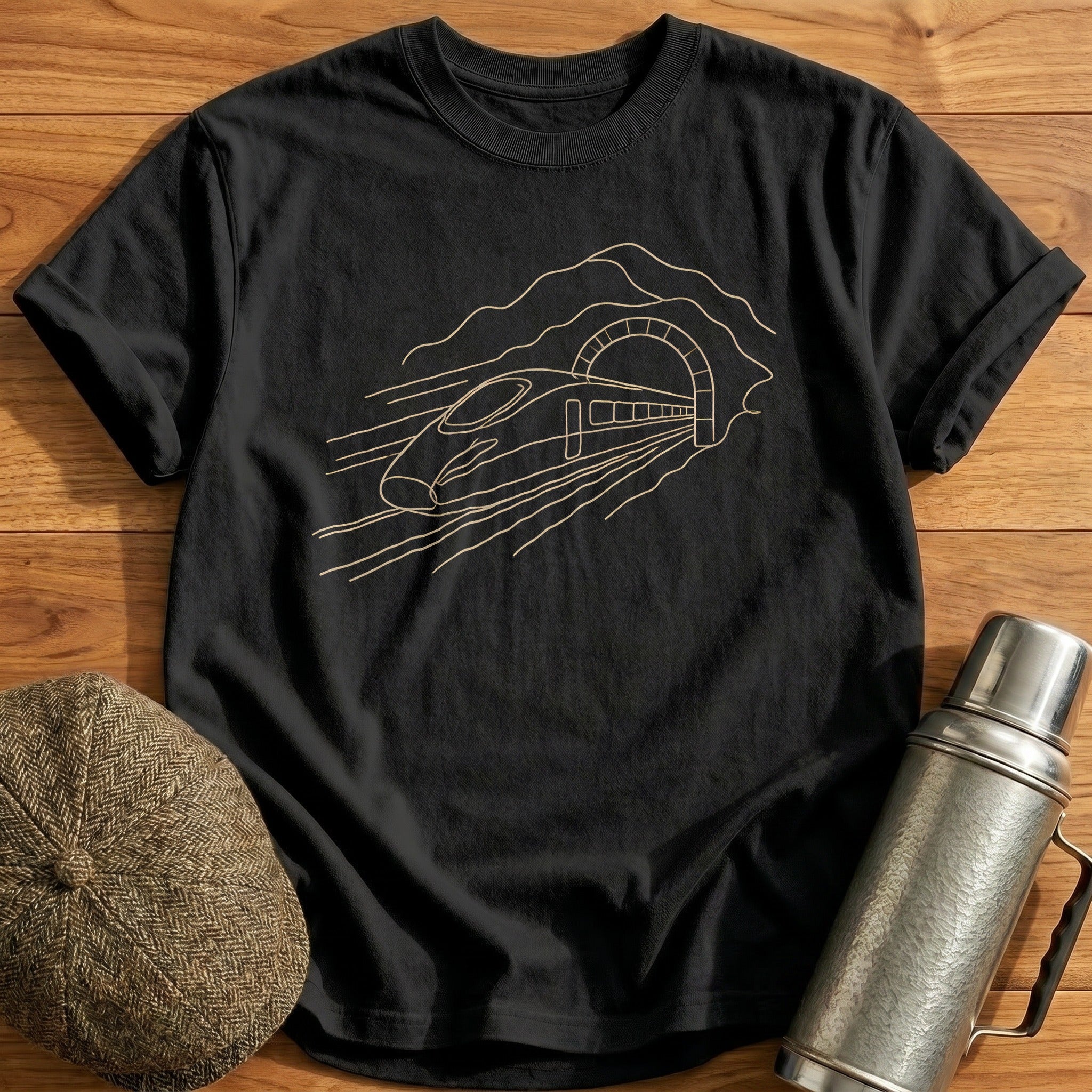 Bullet Train Tunnel 76 T-Shirt - Black