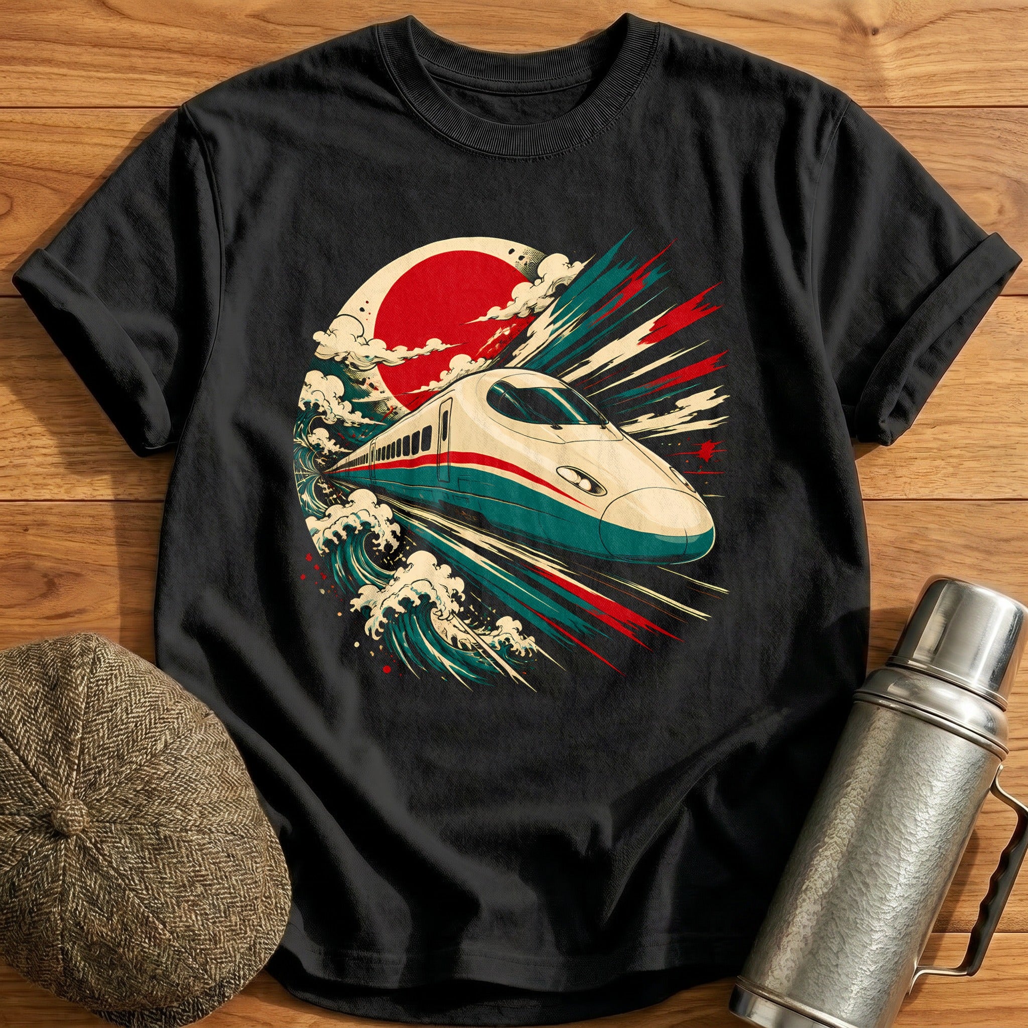Bullet & Sun T-Shirt - Black
