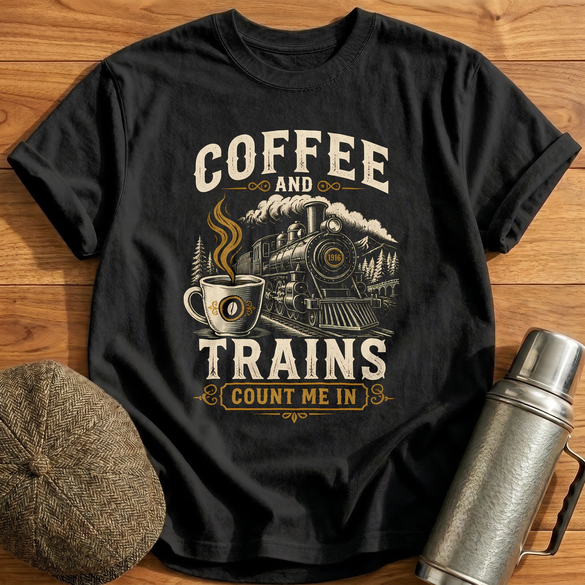 Coffee Break Express T-Shirt - Black