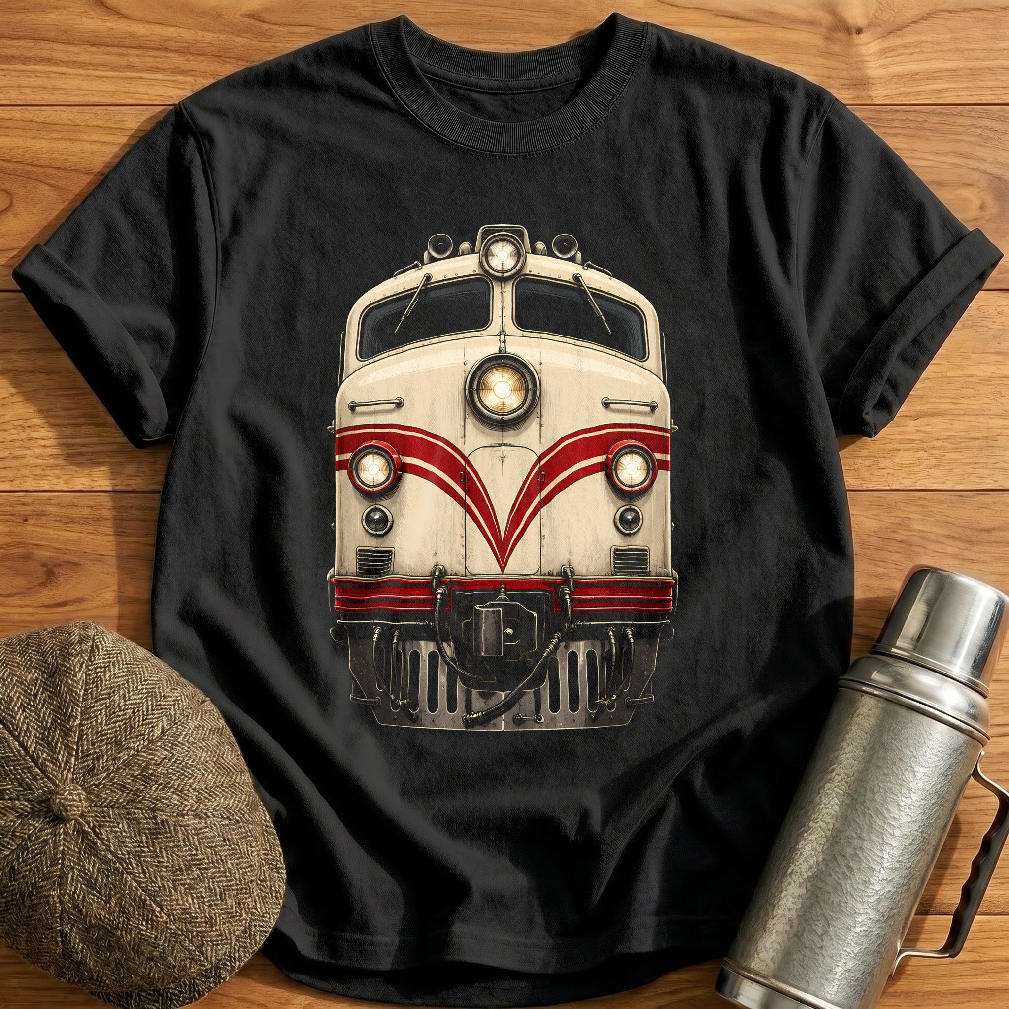 Cream & Crimson T-Shirt - Black