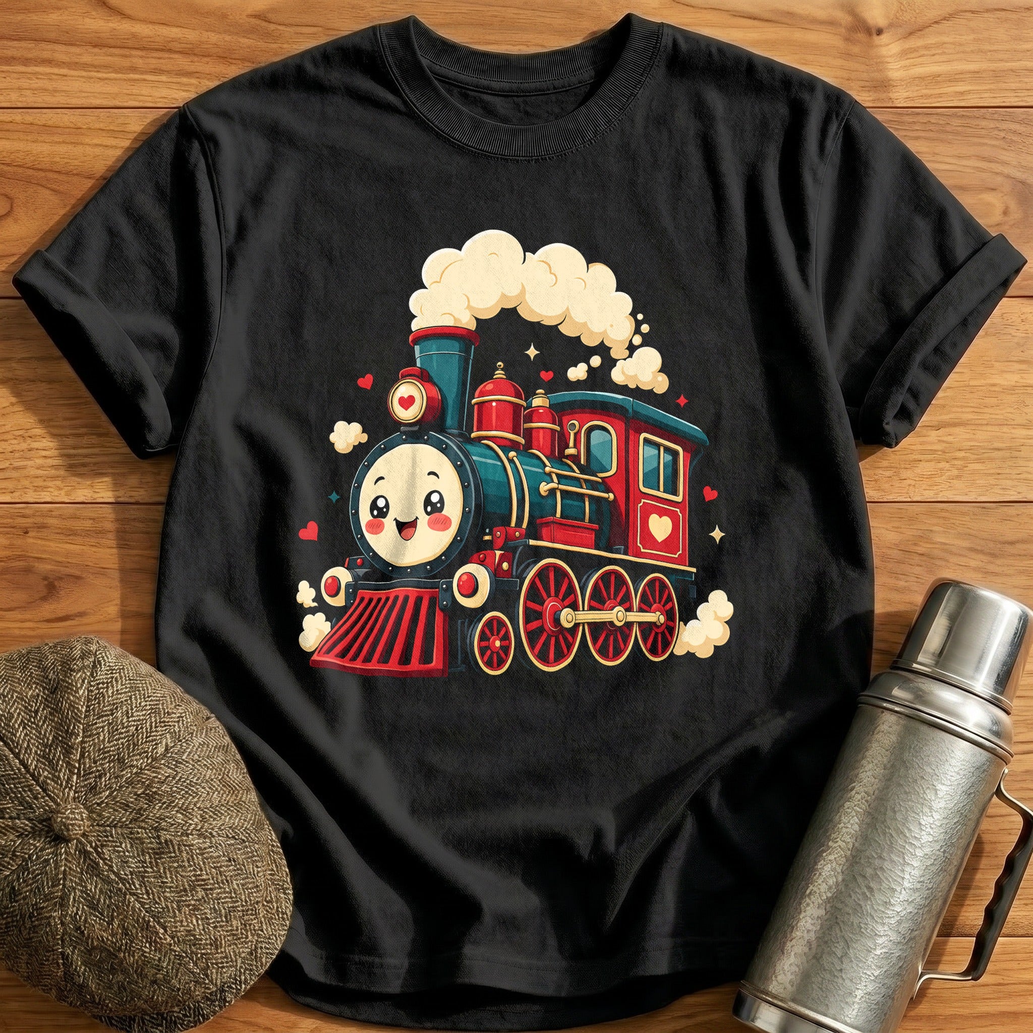 Cute Train Locomotive Kids - Black