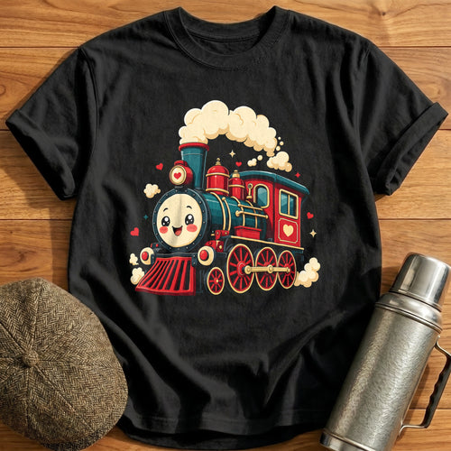 Cute Train Locomotive Kids - Black