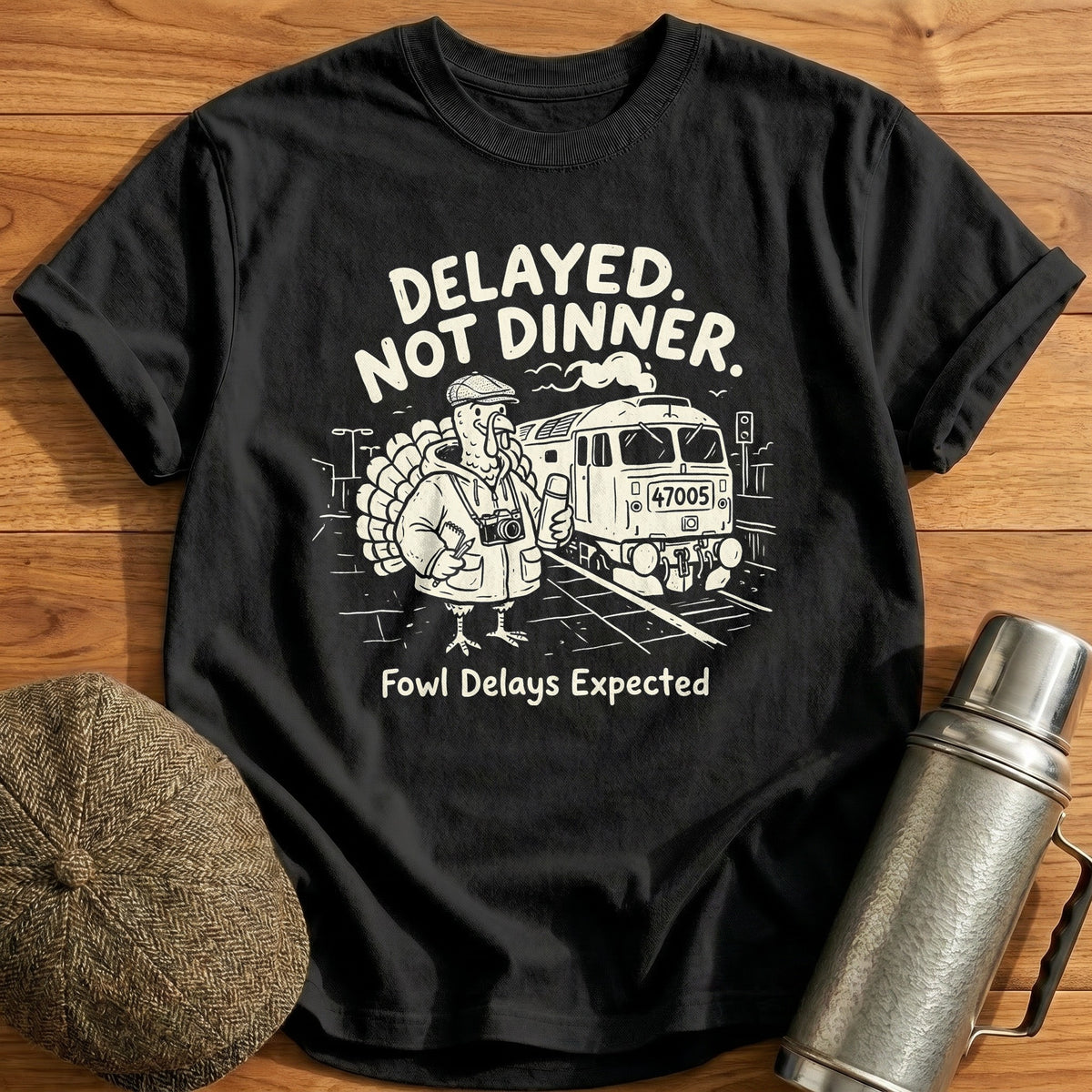 Delayed Not Dinner Fowl Delays Expected 10 T-Shirt - Black