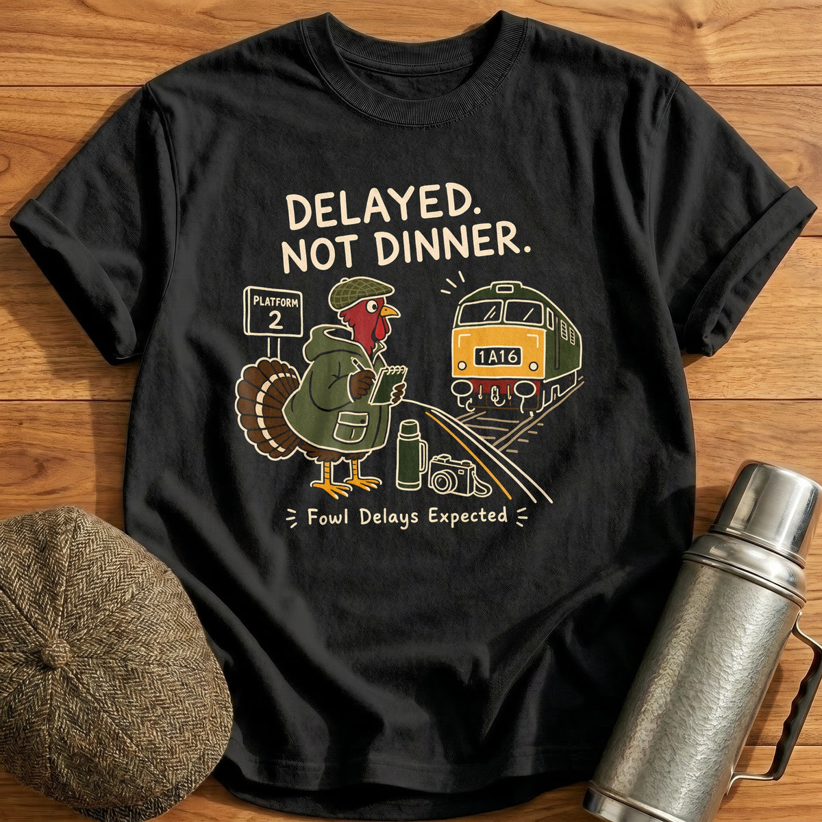 Delayed Not Dinner Fowl Delays Expected 11 T-Shirt - Black
