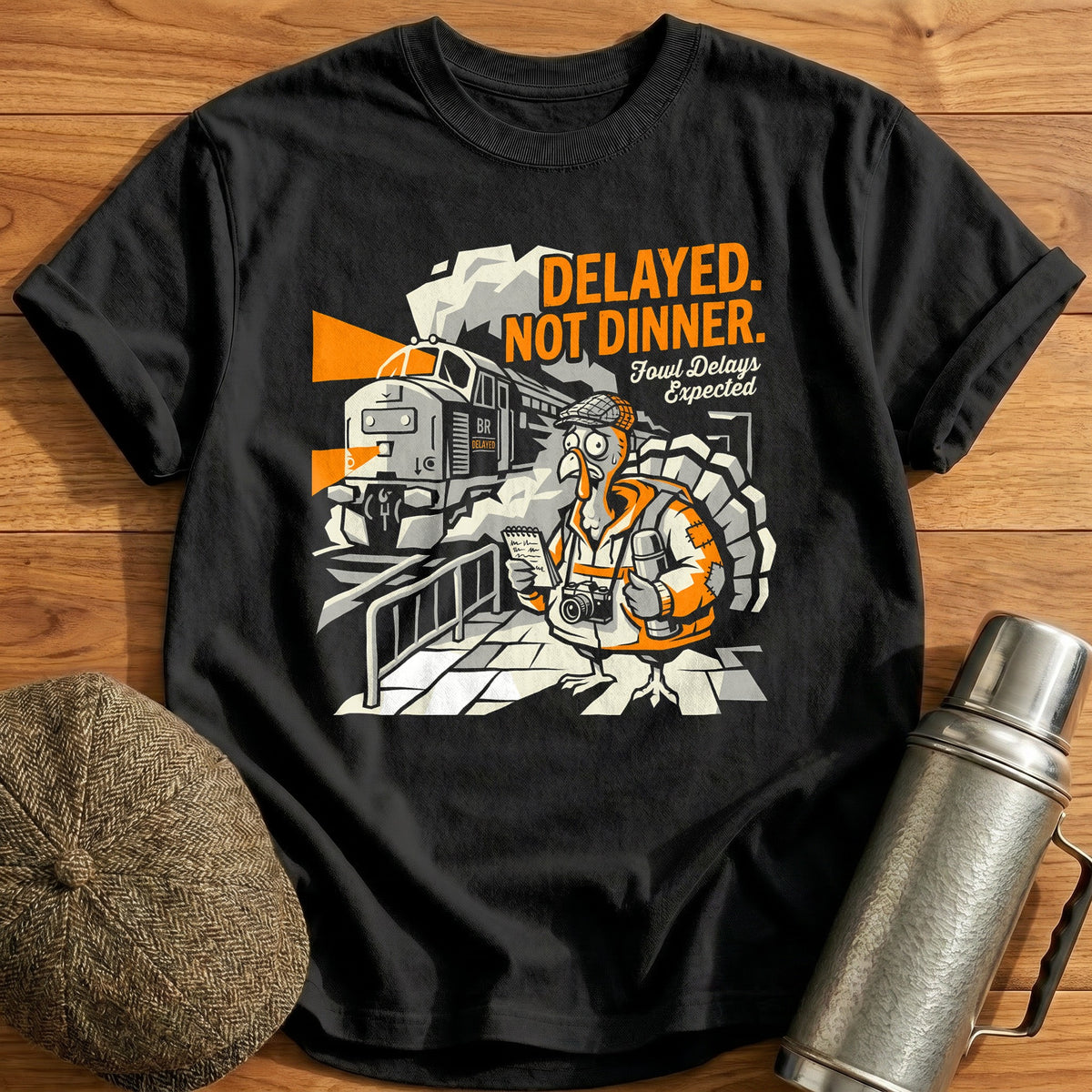 Delayed Not Dinner Fowl Delays Expected 4 T-Shirt - Black