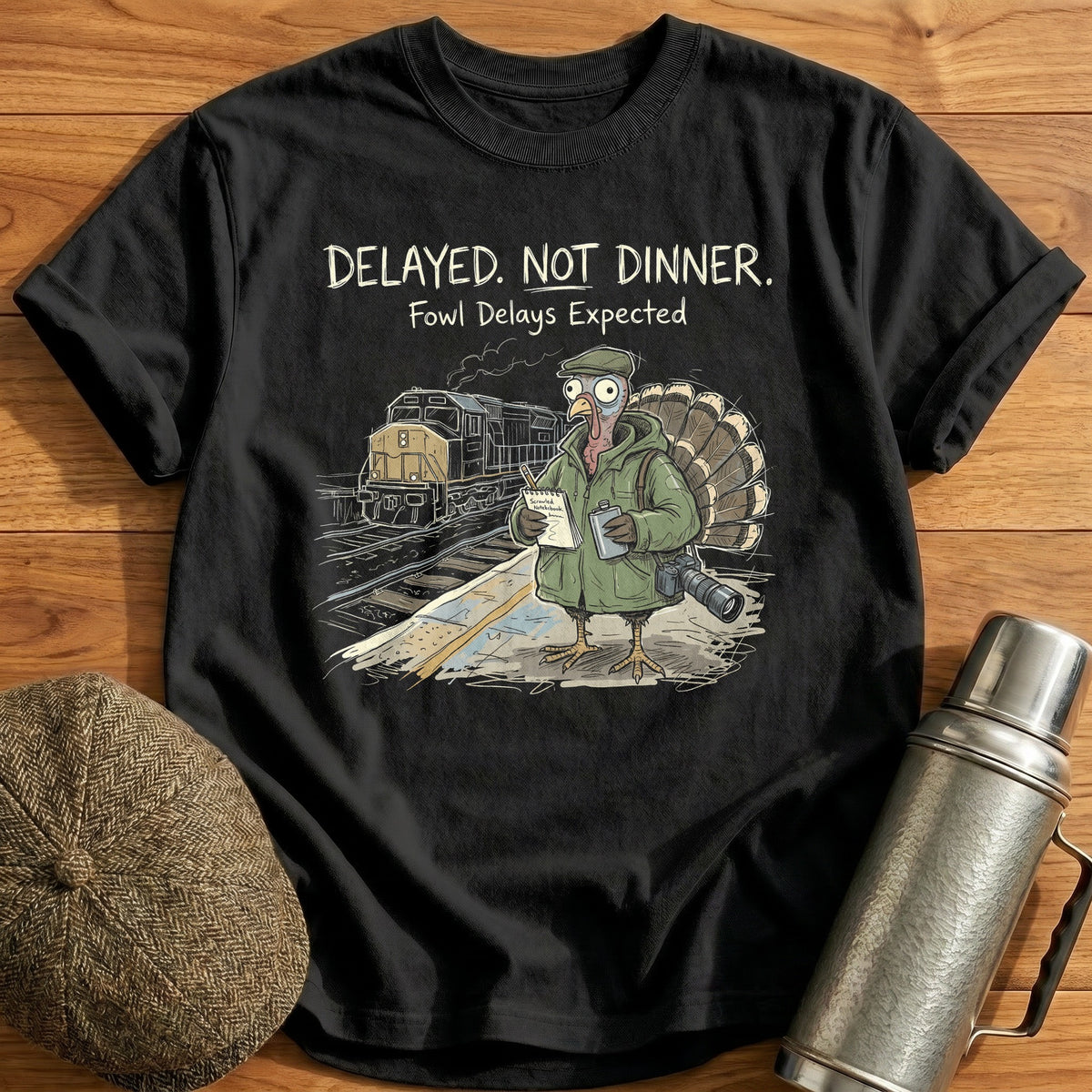Delayed Not Dinner Fowl Delays Expected 5 T-Shirt - Black