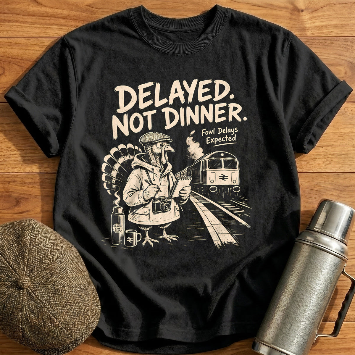 Delayed Not Dinner Fowl Delays Expected 8 T-Shirt - Black