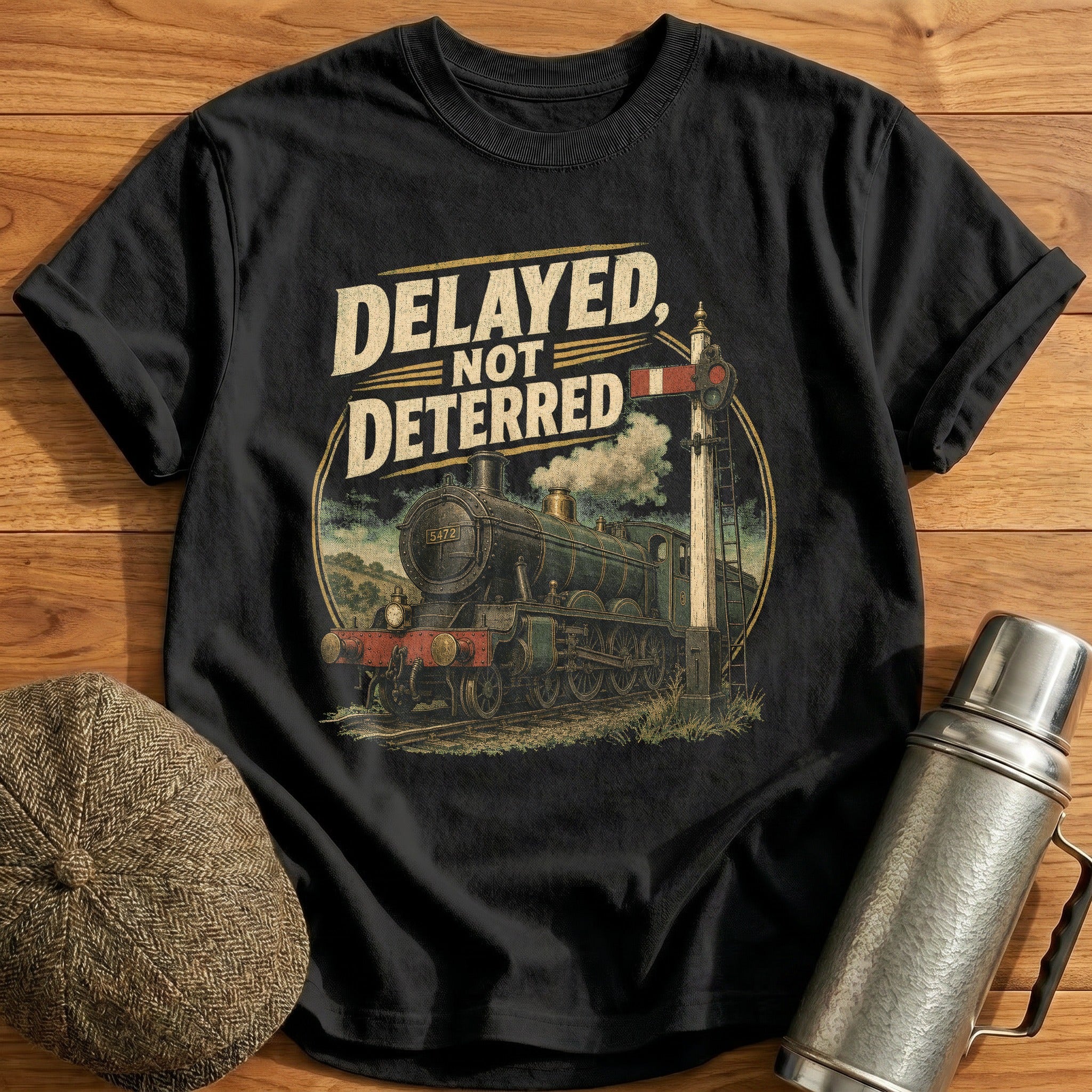 Delayed, Not Deterred T-Shirt - Black