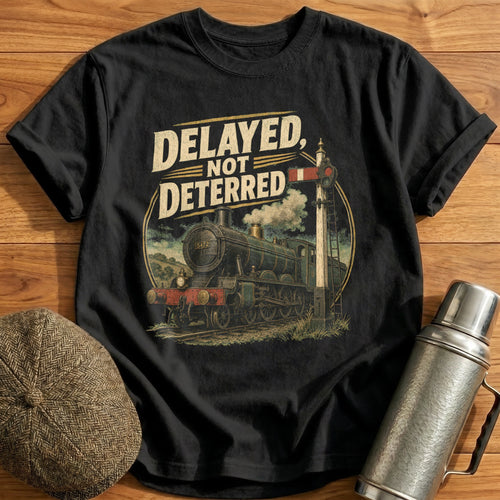 Delayed, Not Deterred T-Shirt - Black