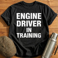 Engine Driver in Traing T-Shirt - Black