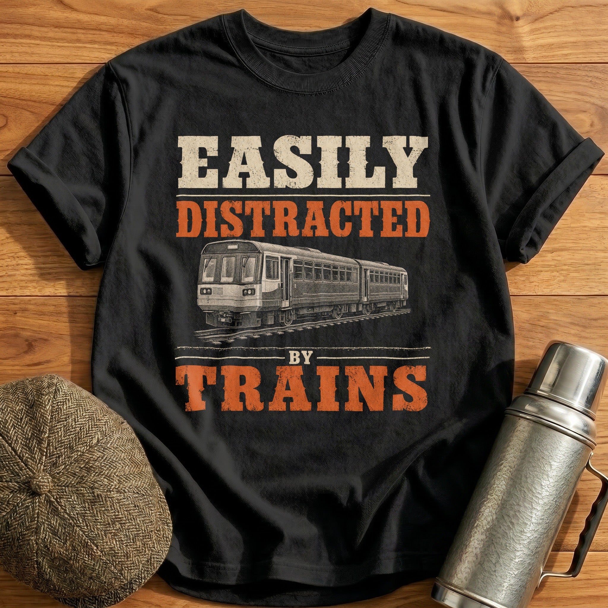 Easily Distracted Trains Class 142 Pacer T-Shirt - Black