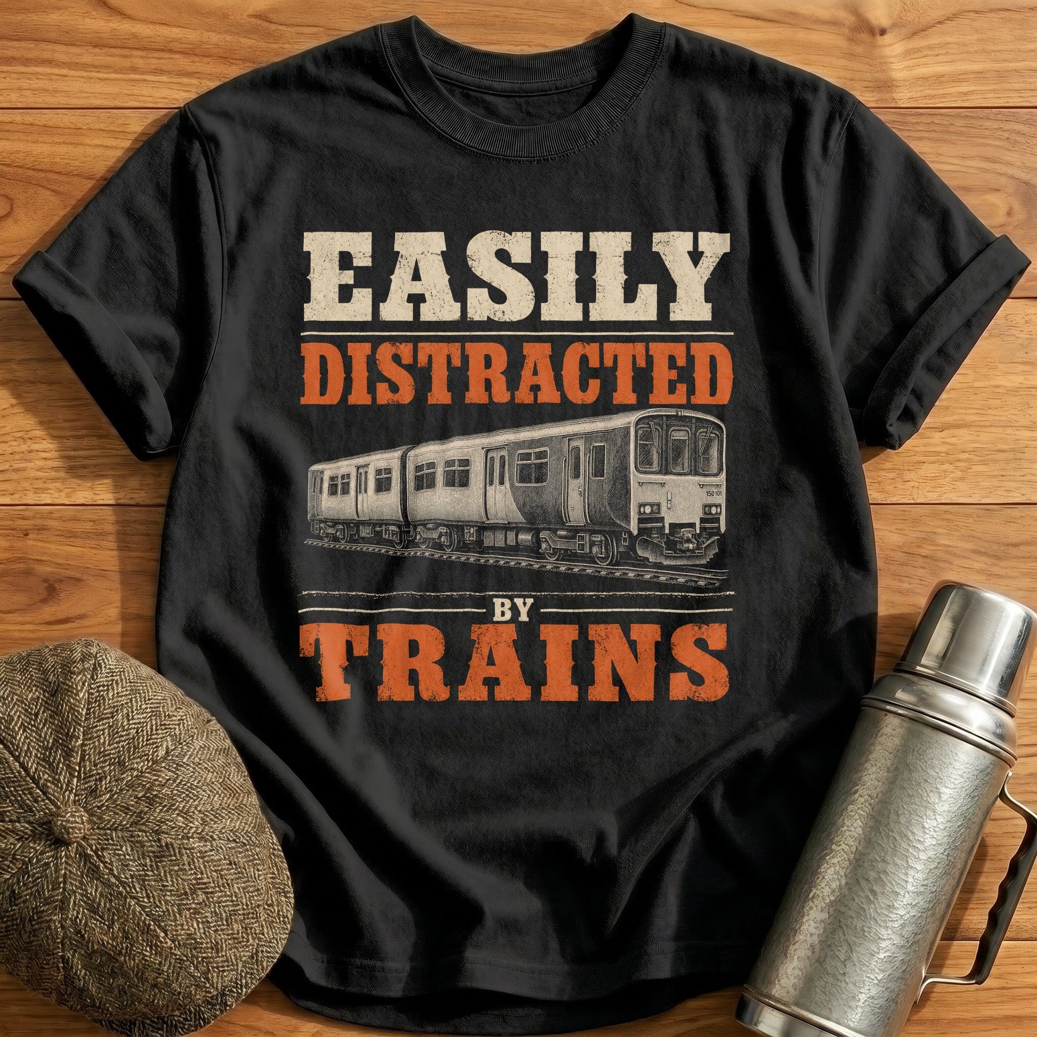 Easily Distracted Trains Class 150-1 Sprinter T-Shirt - Black