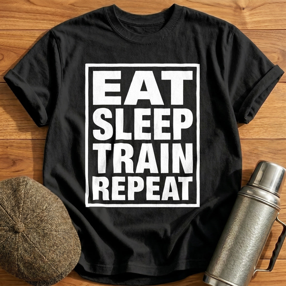 Eat Sleep Train Repeat 41 T-Shirt - Black