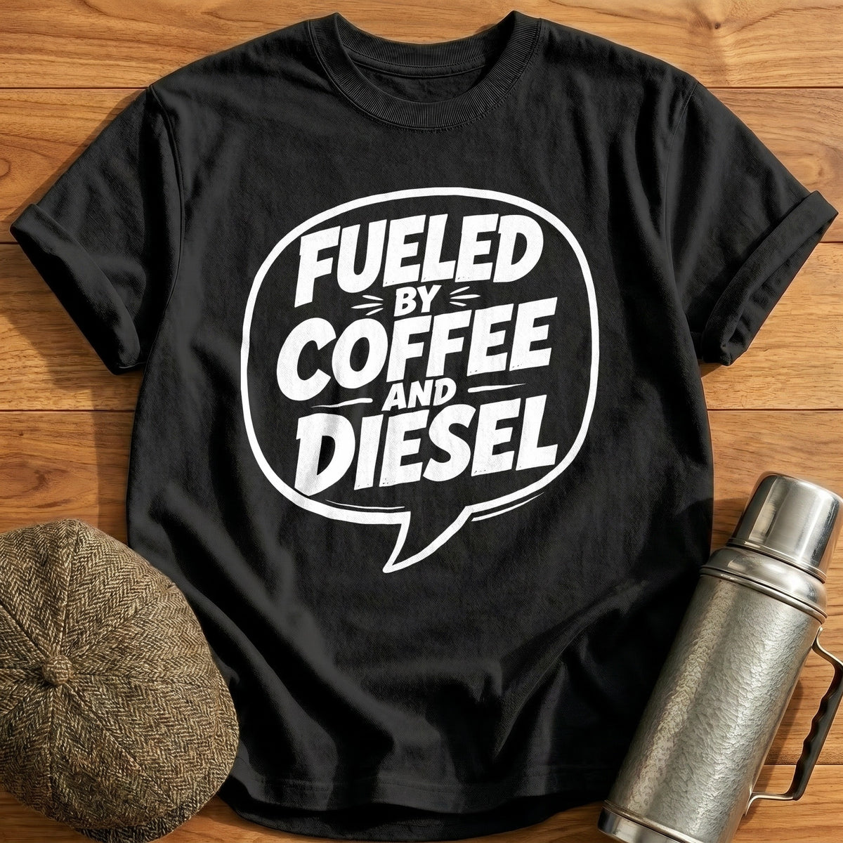 Fueled By Coffee And Diesel 67 T-Shirt - Black