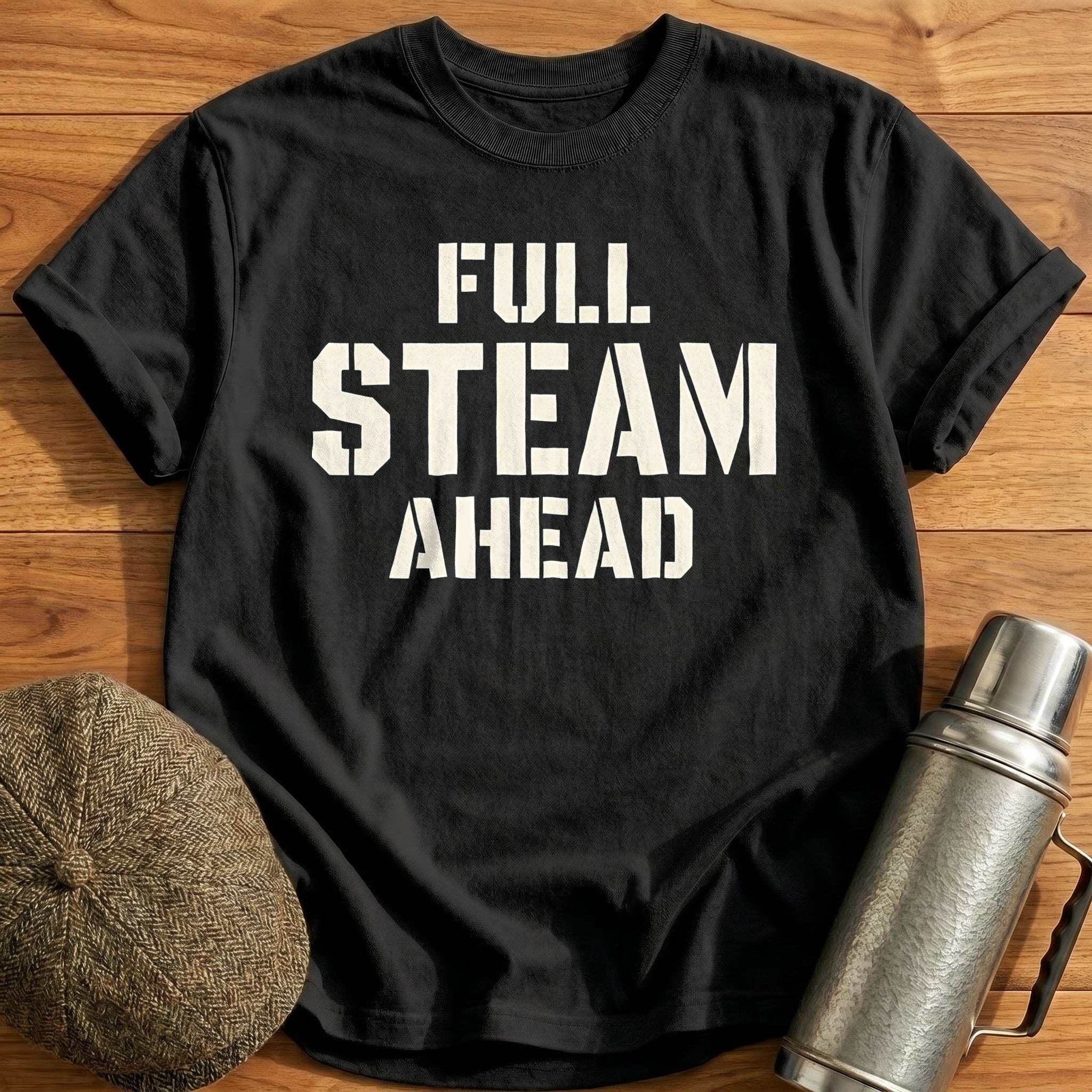 Full Steam Ahead 25 T-Shirt - Black