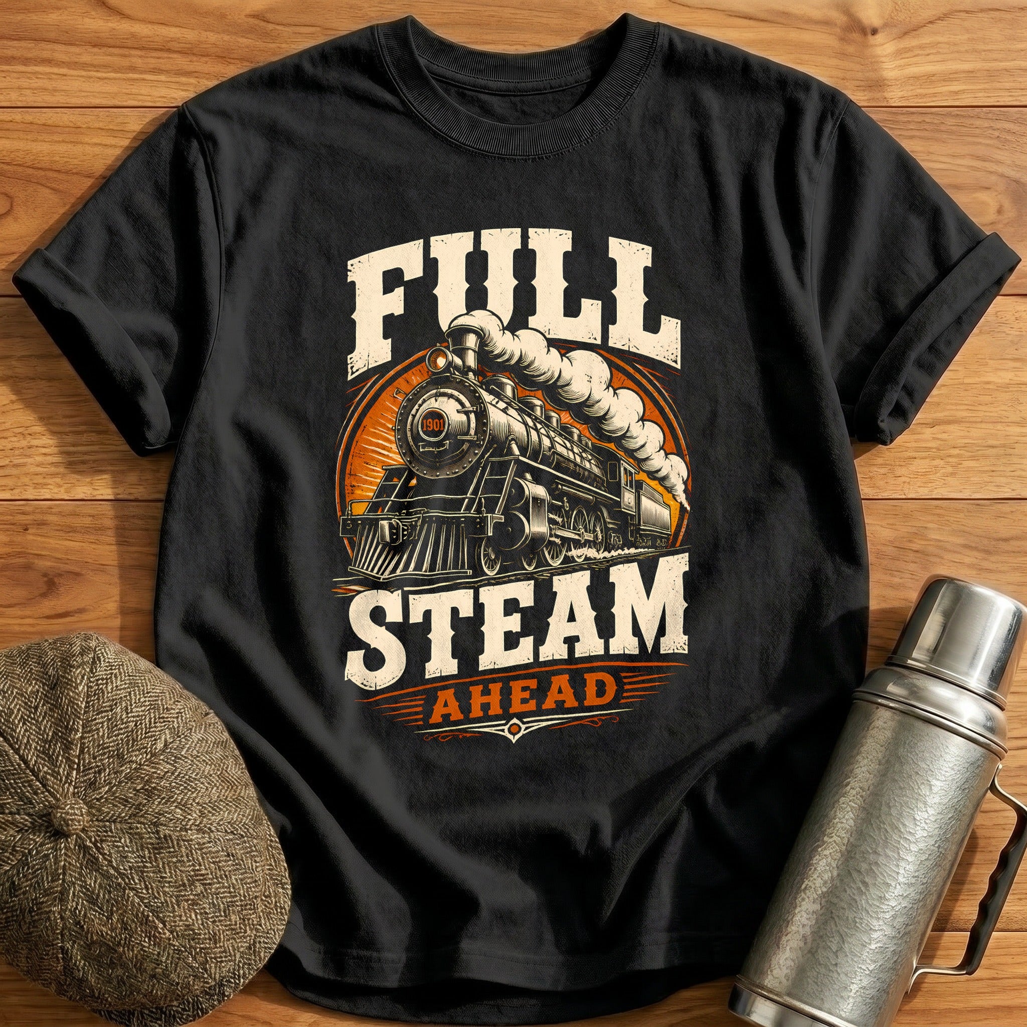 Full Steam Ahead 79 T-Shirt - Black