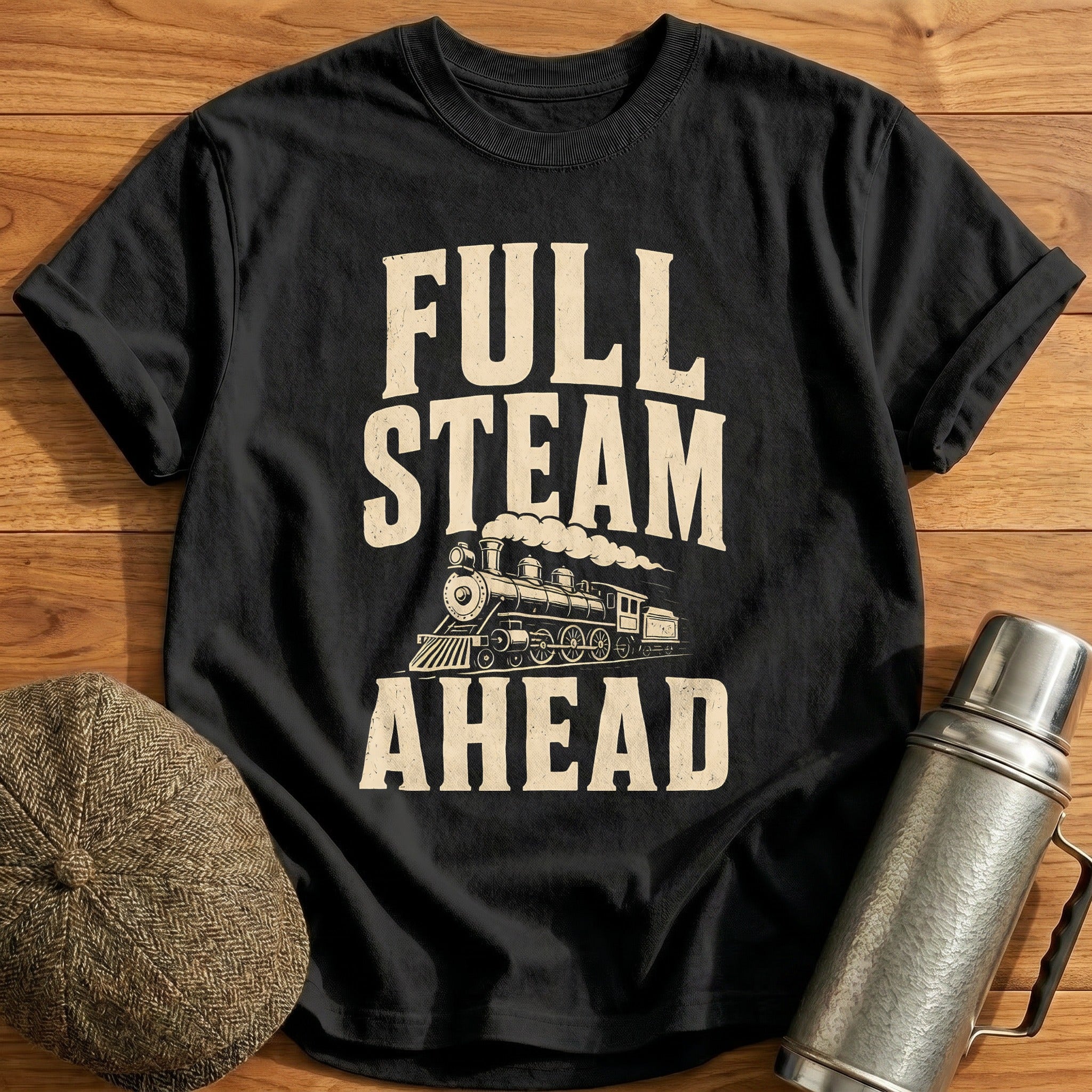 Full Steam Ahead Steam Locomotive Train - Black
