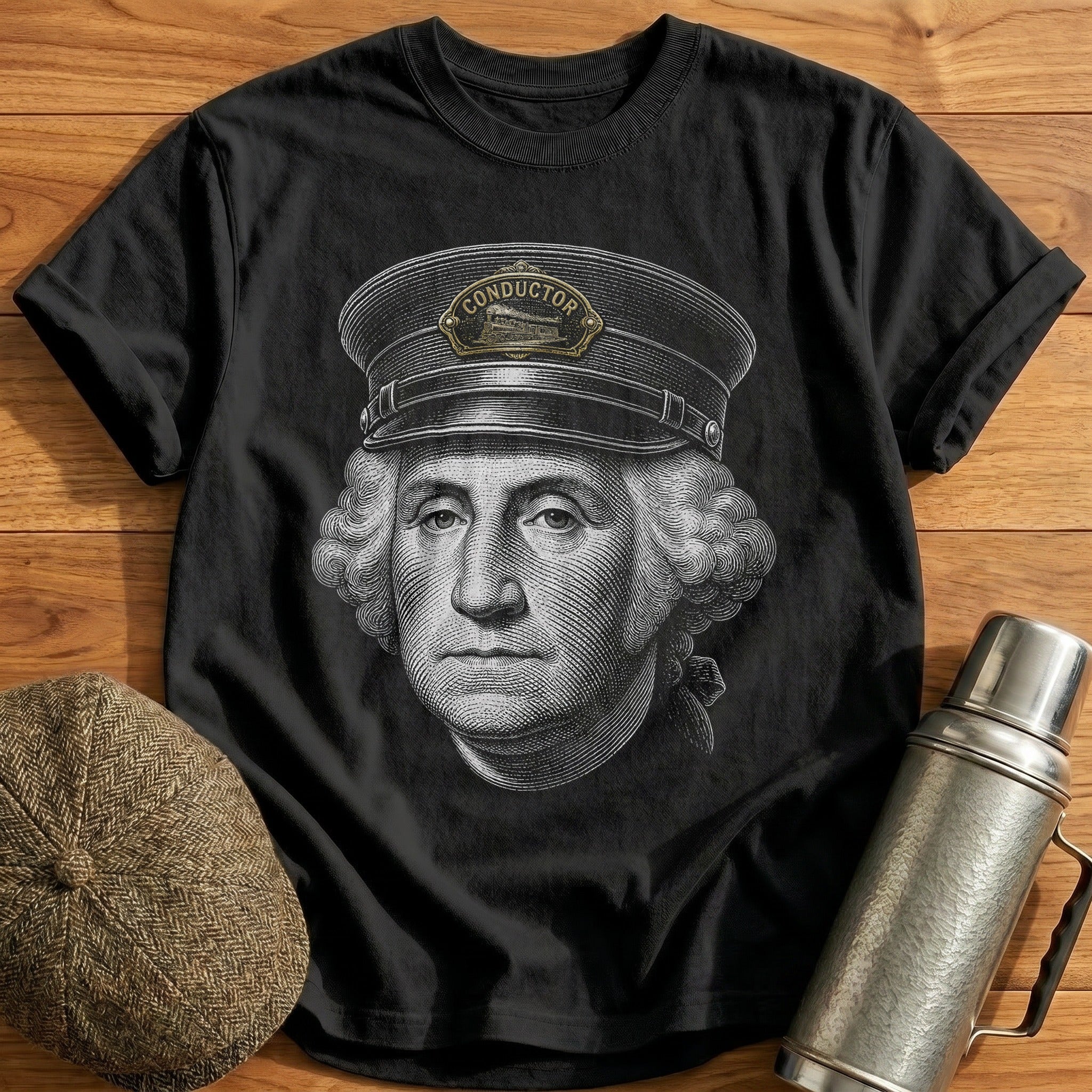 George Washington Conductor T-Shirt - Black