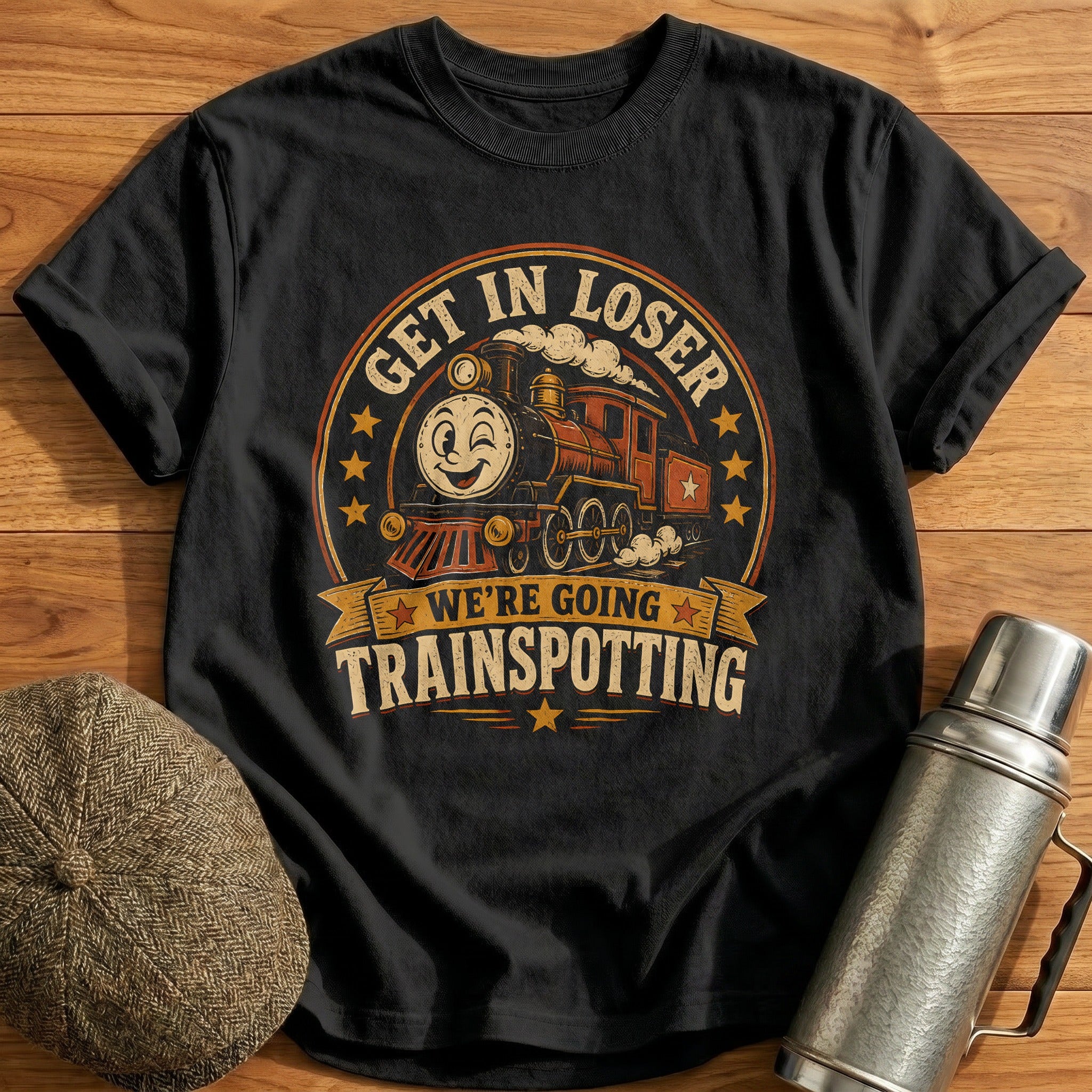 Get In Loser We're Going Trainspotting Train 3 - Black
