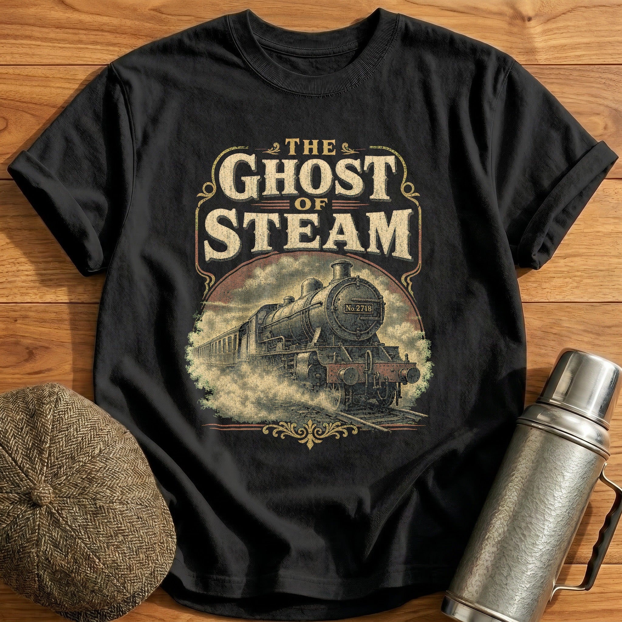 Ghost of Steam T-Shirt - Black