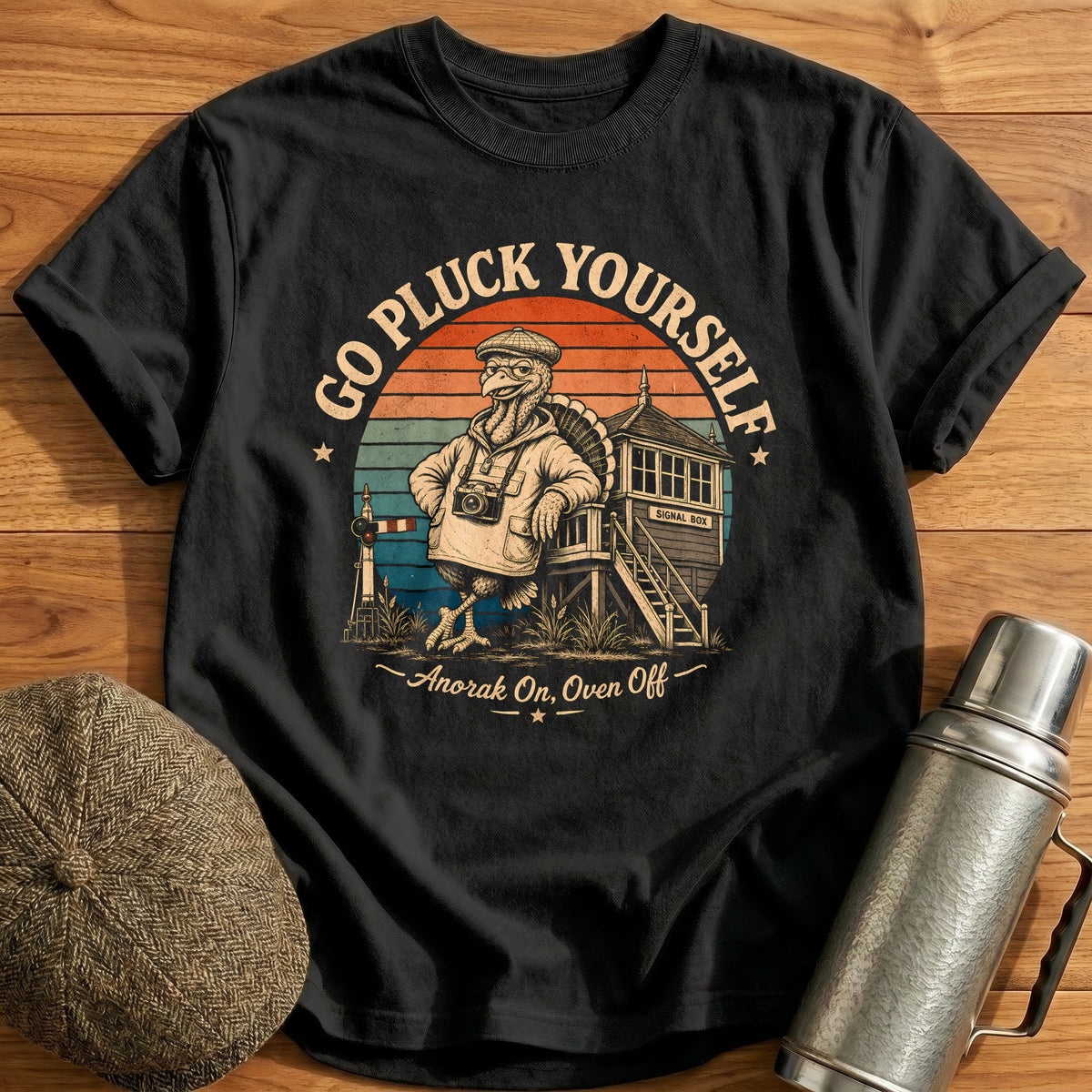 Go Pluck Yourself Anorak On Oven Off 3 T-Shirt - Black