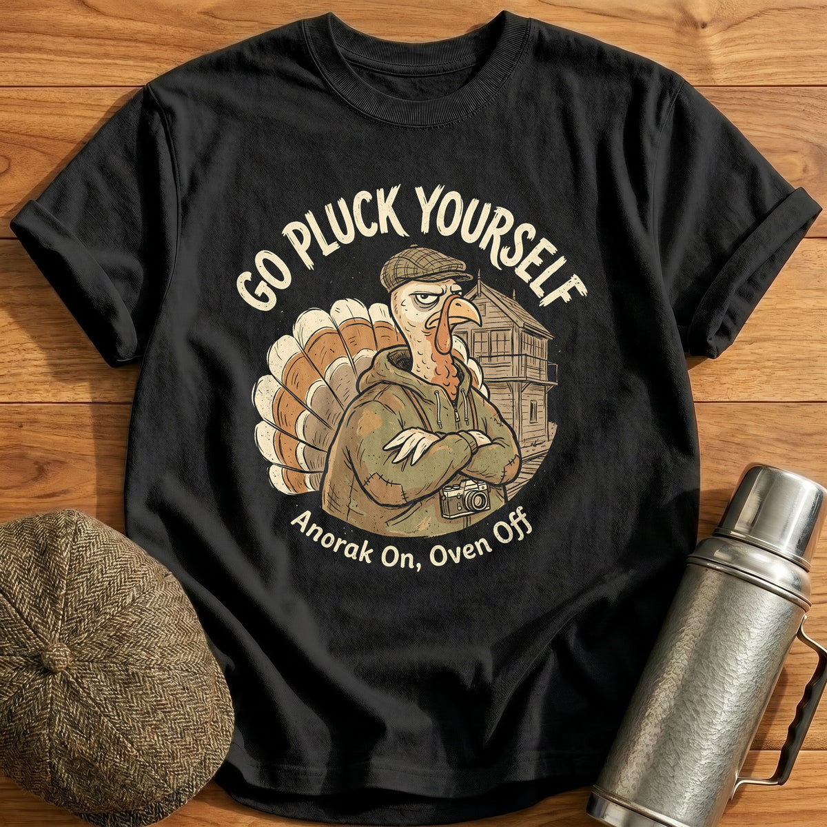 Go Pluck Yourself Anorak On Oven Off 5 T-Shirt - Black